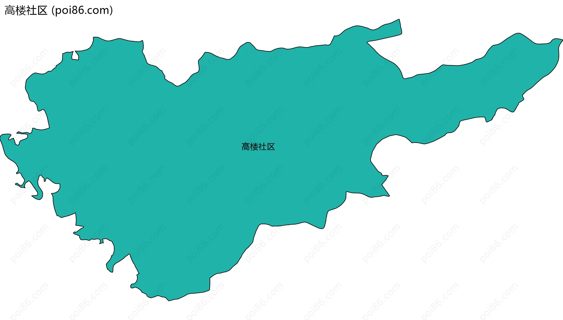 高楼社区边界地图