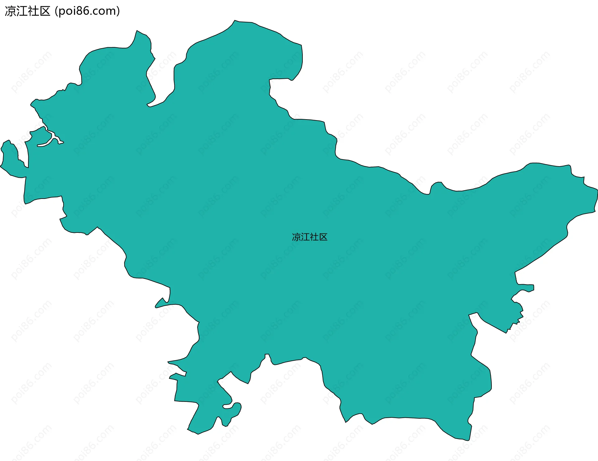凉江社区边界地图