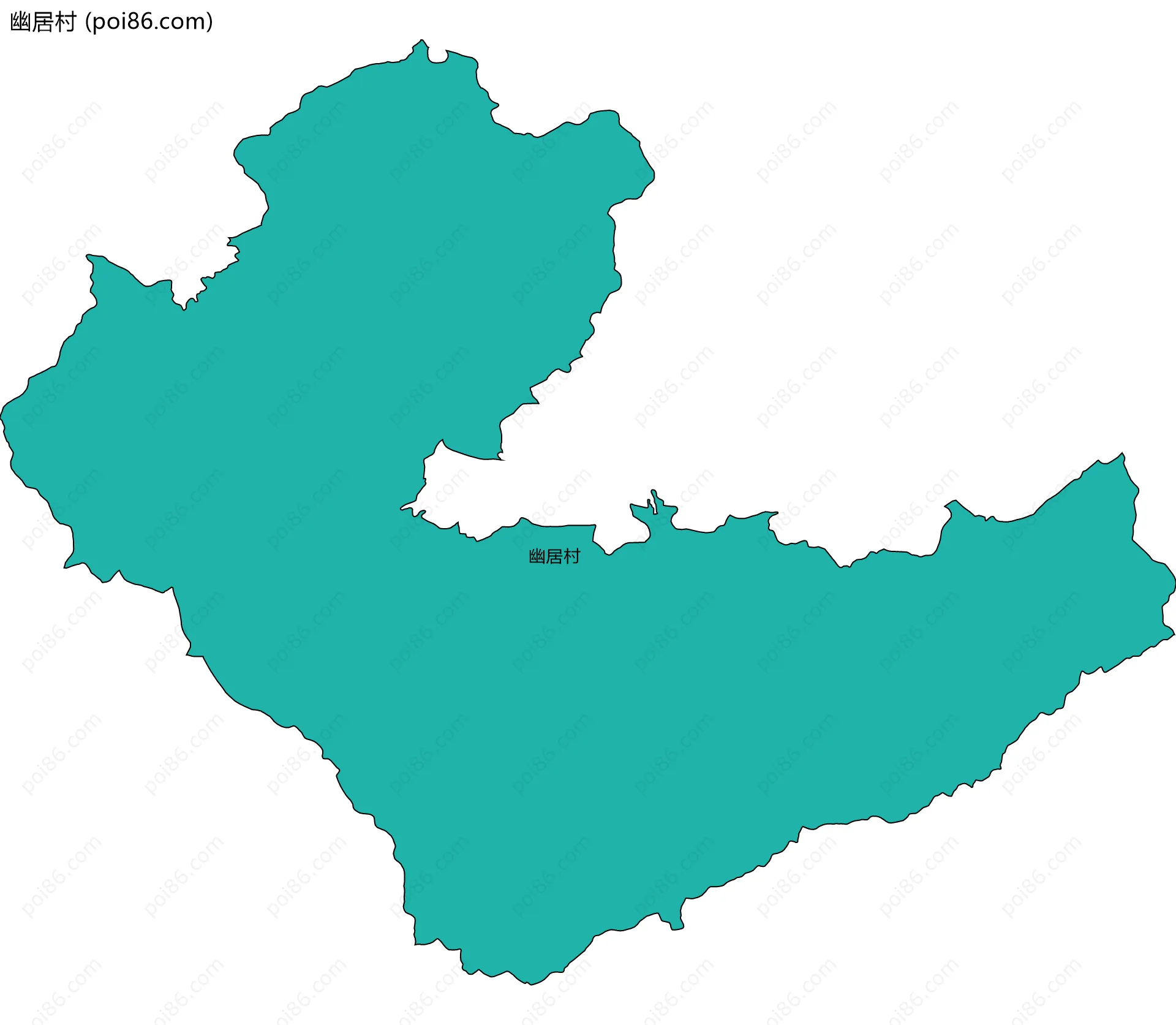 幽居村边界地图