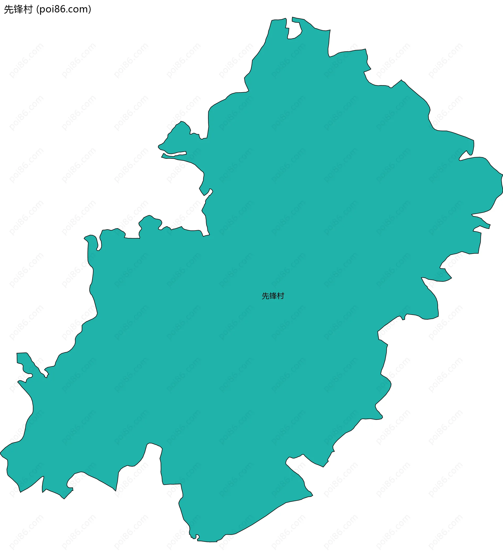 先锋村边界地图