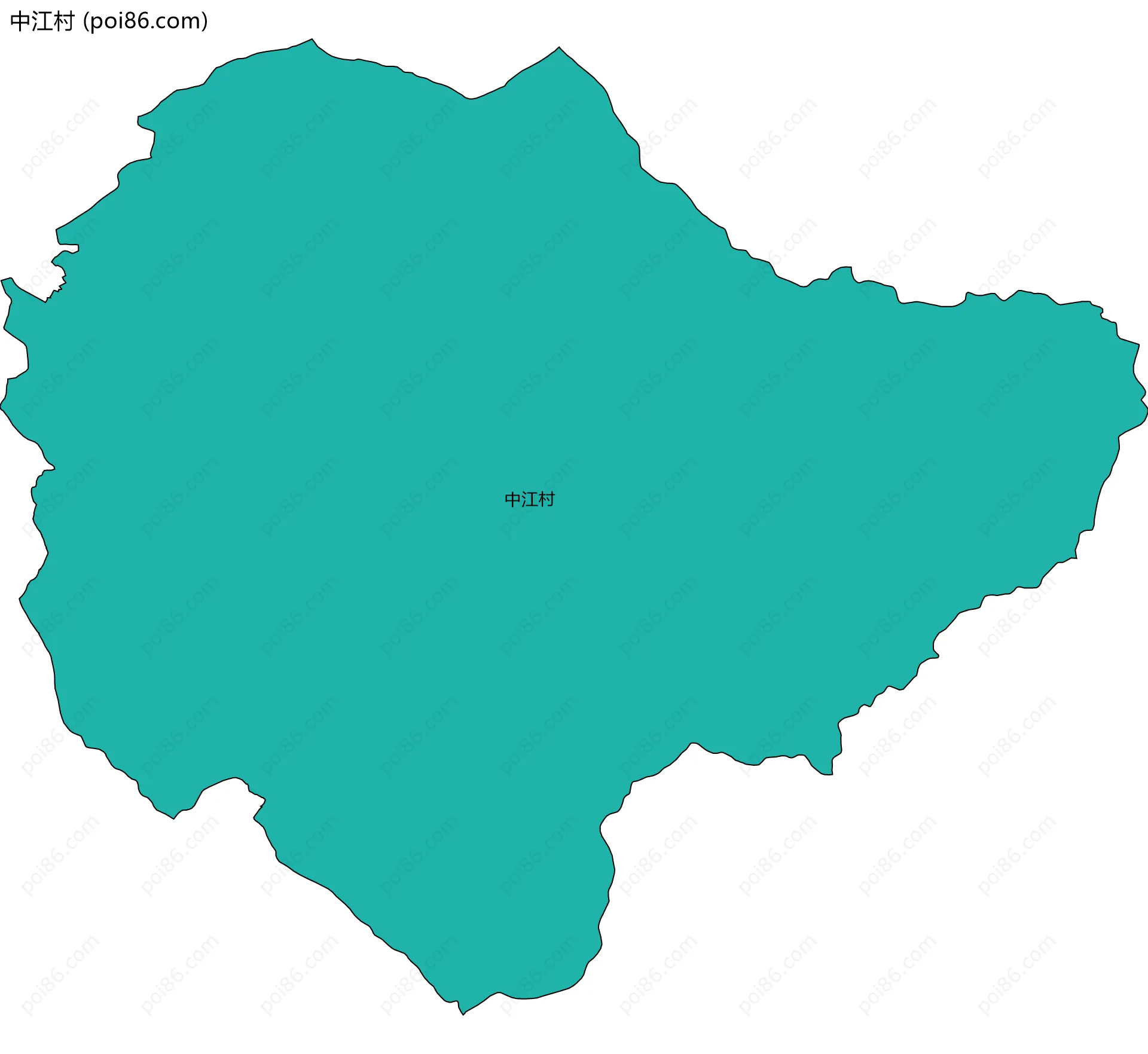中江村边界地图