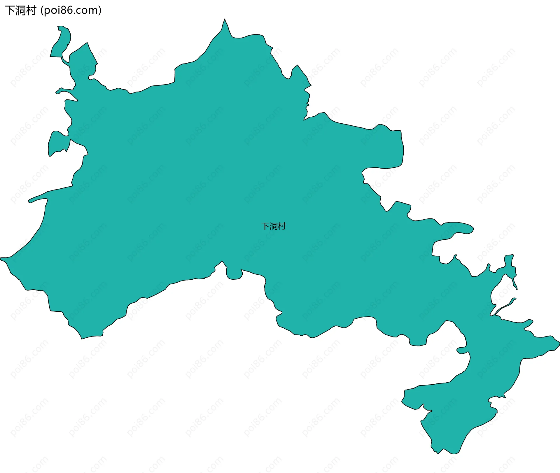 下洞村边界地图