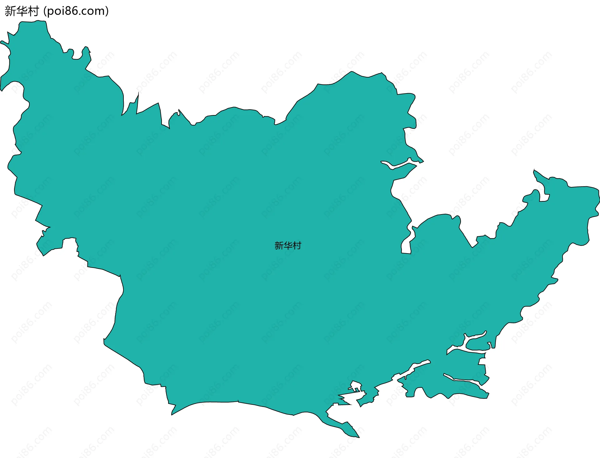 新华村边界地图