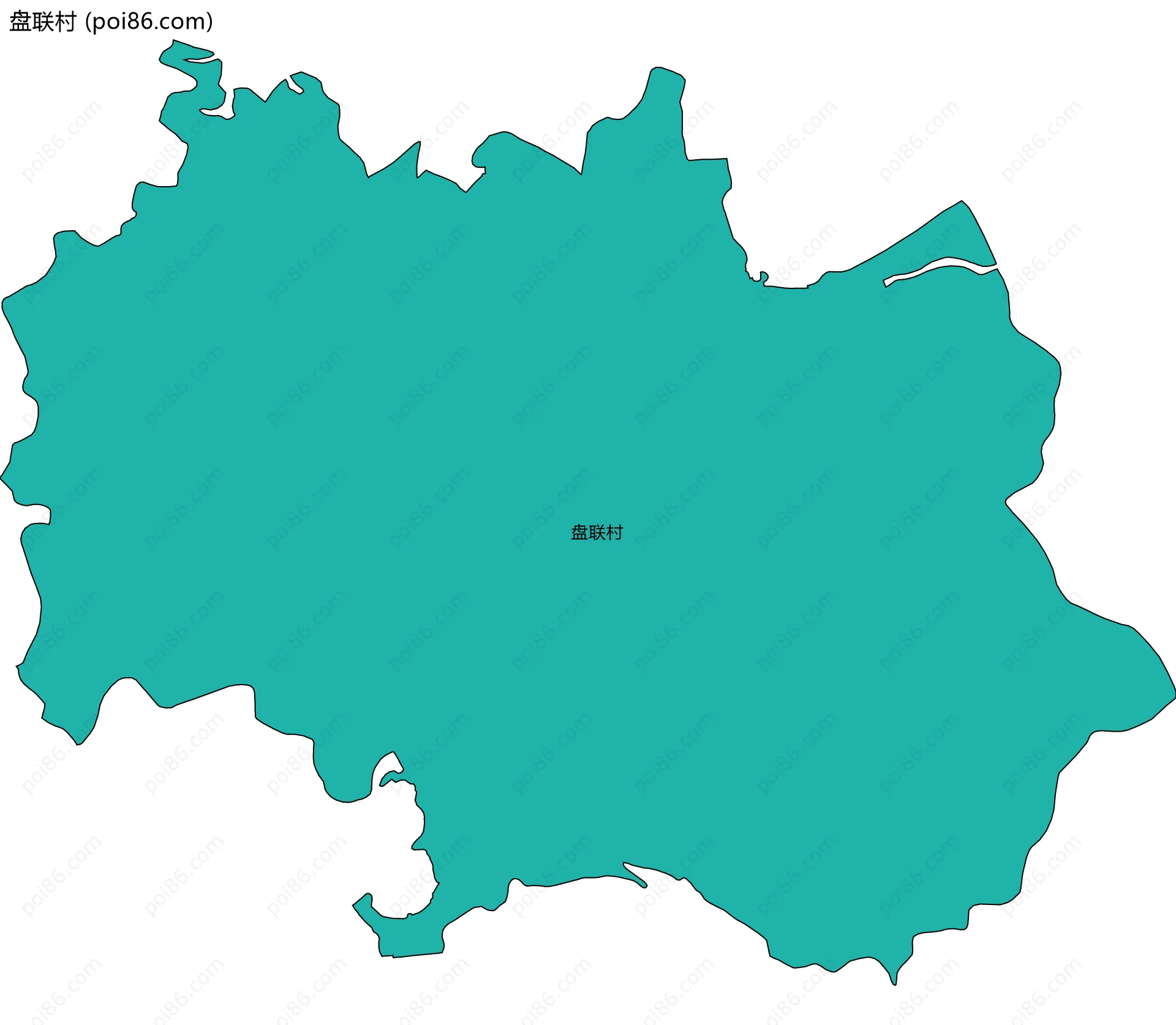 盘联村边界地图