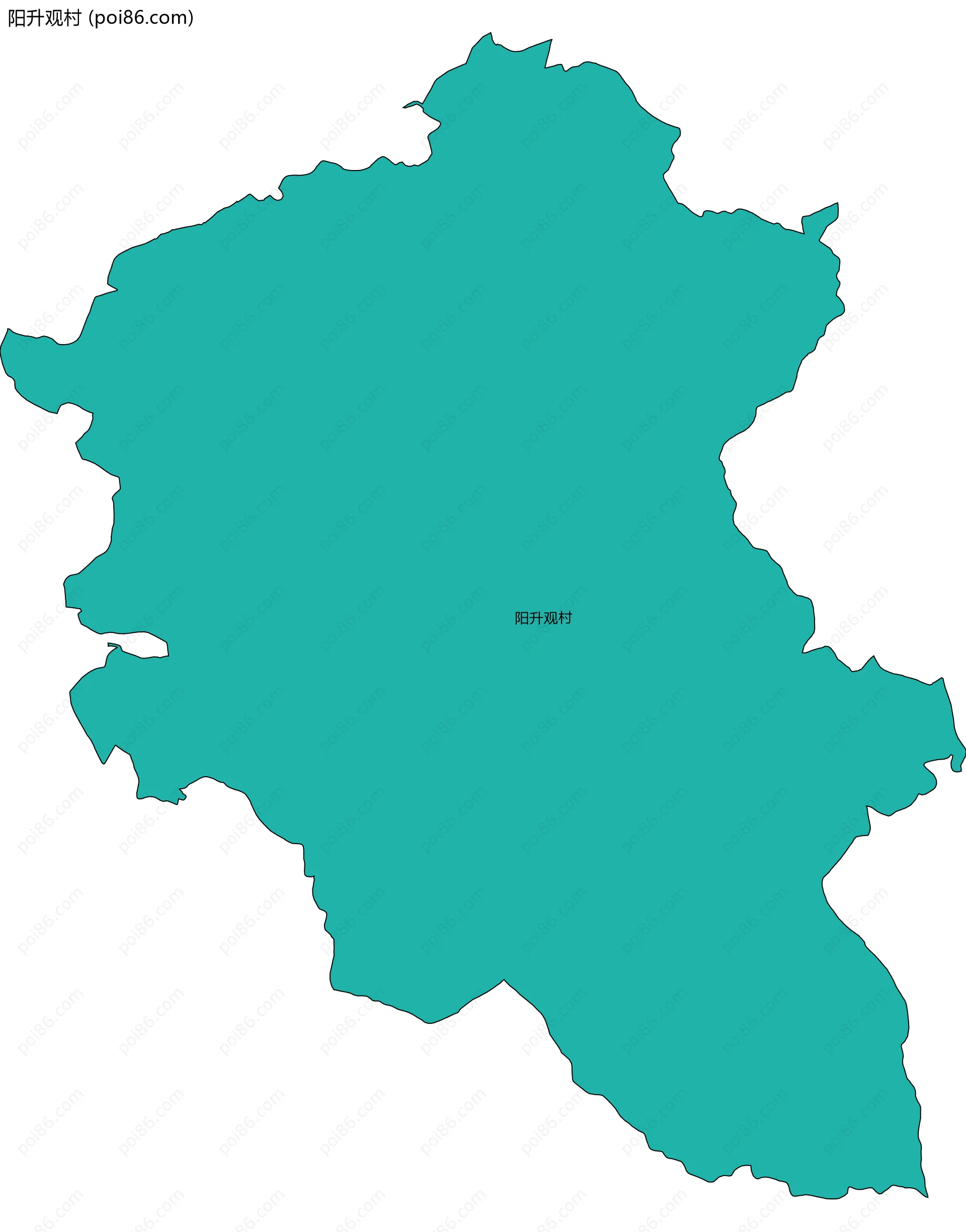 阳升观村边界地图