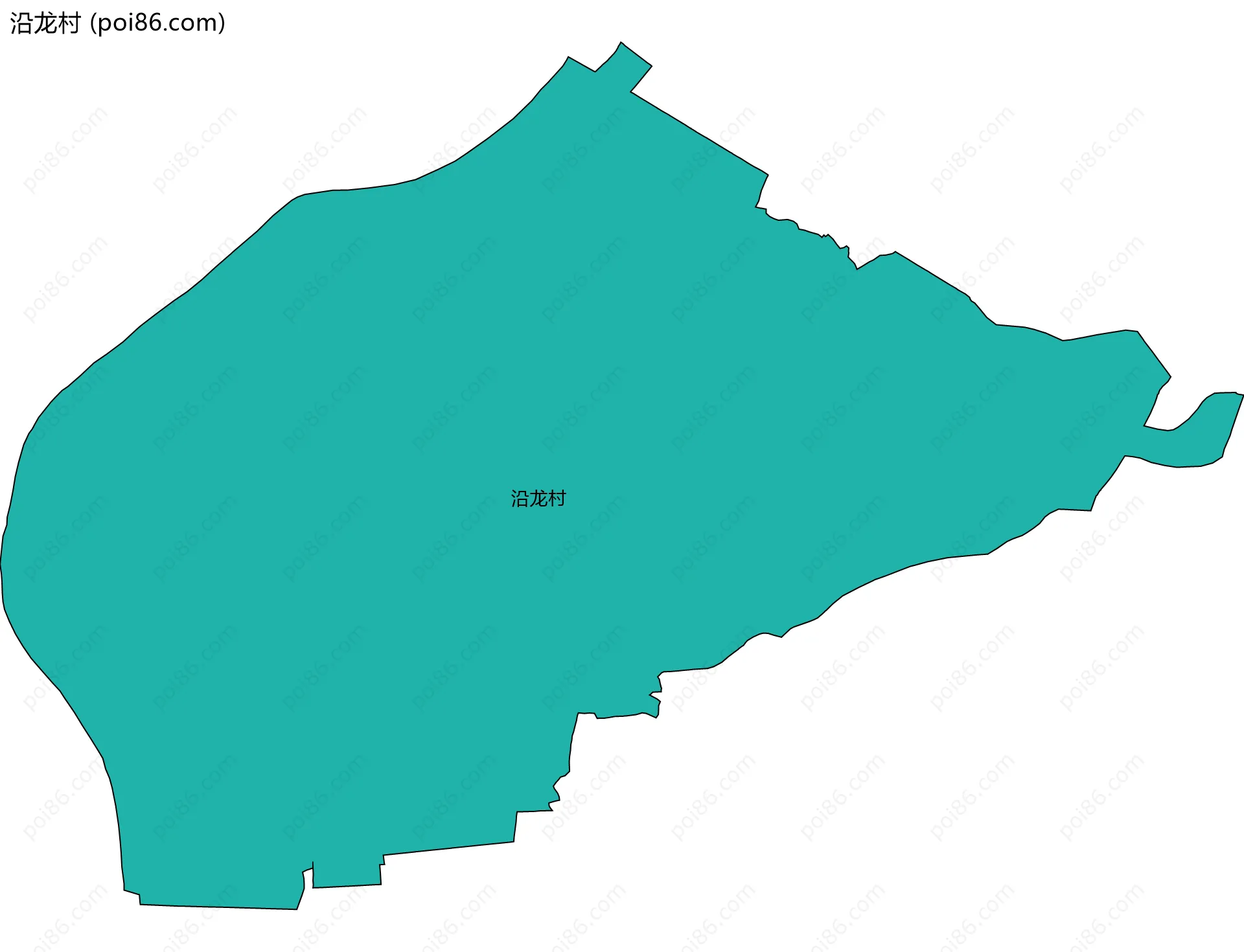 沿龙村边界地图