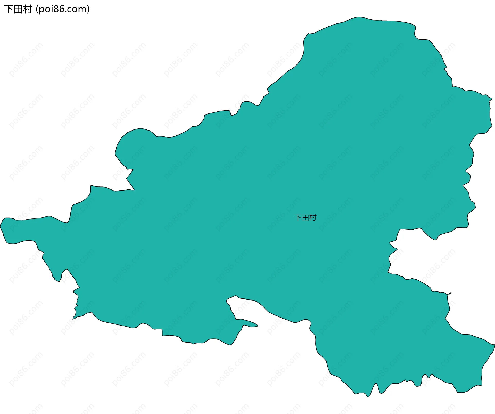 下田村边界地图