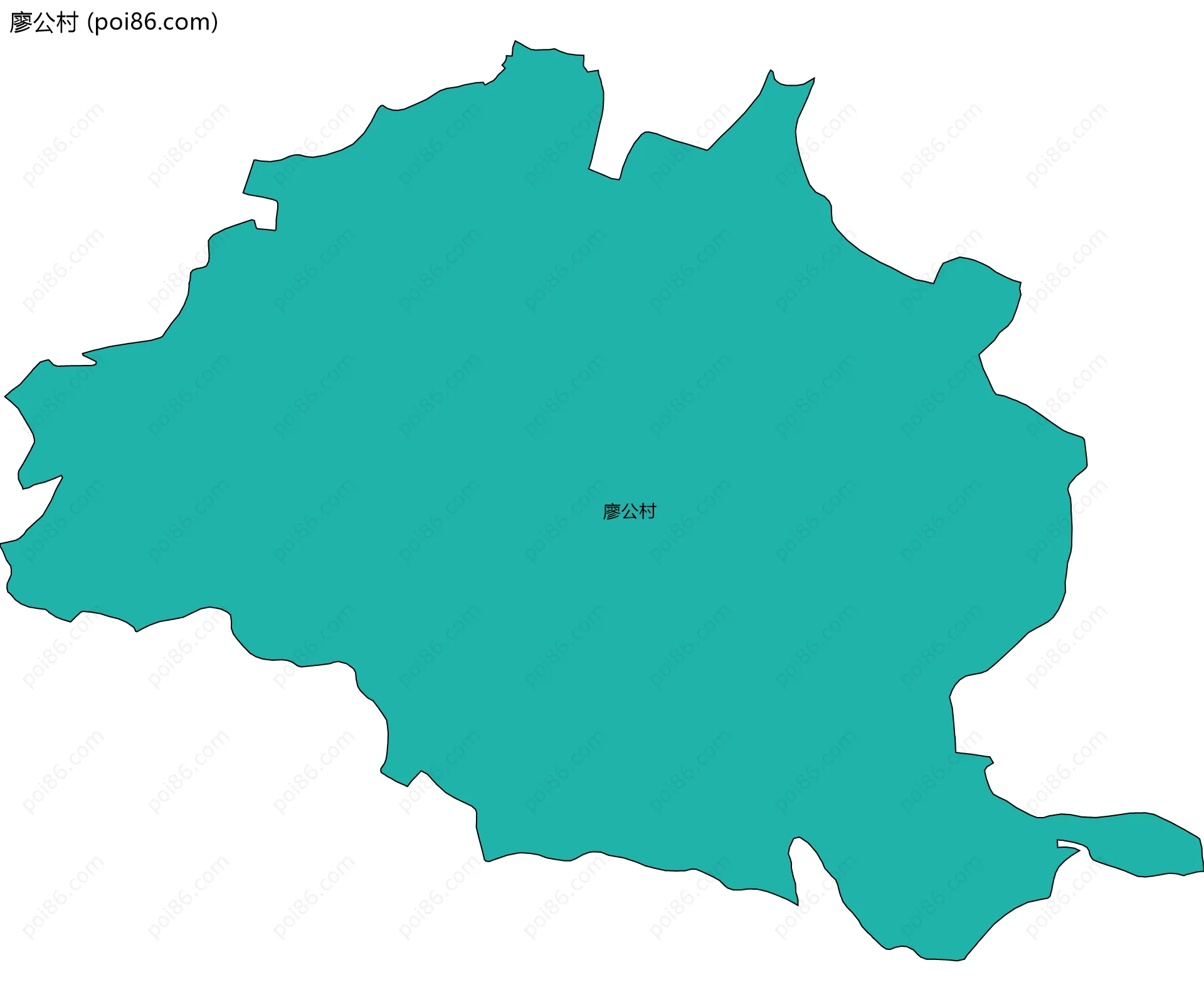 廖公村边界地图