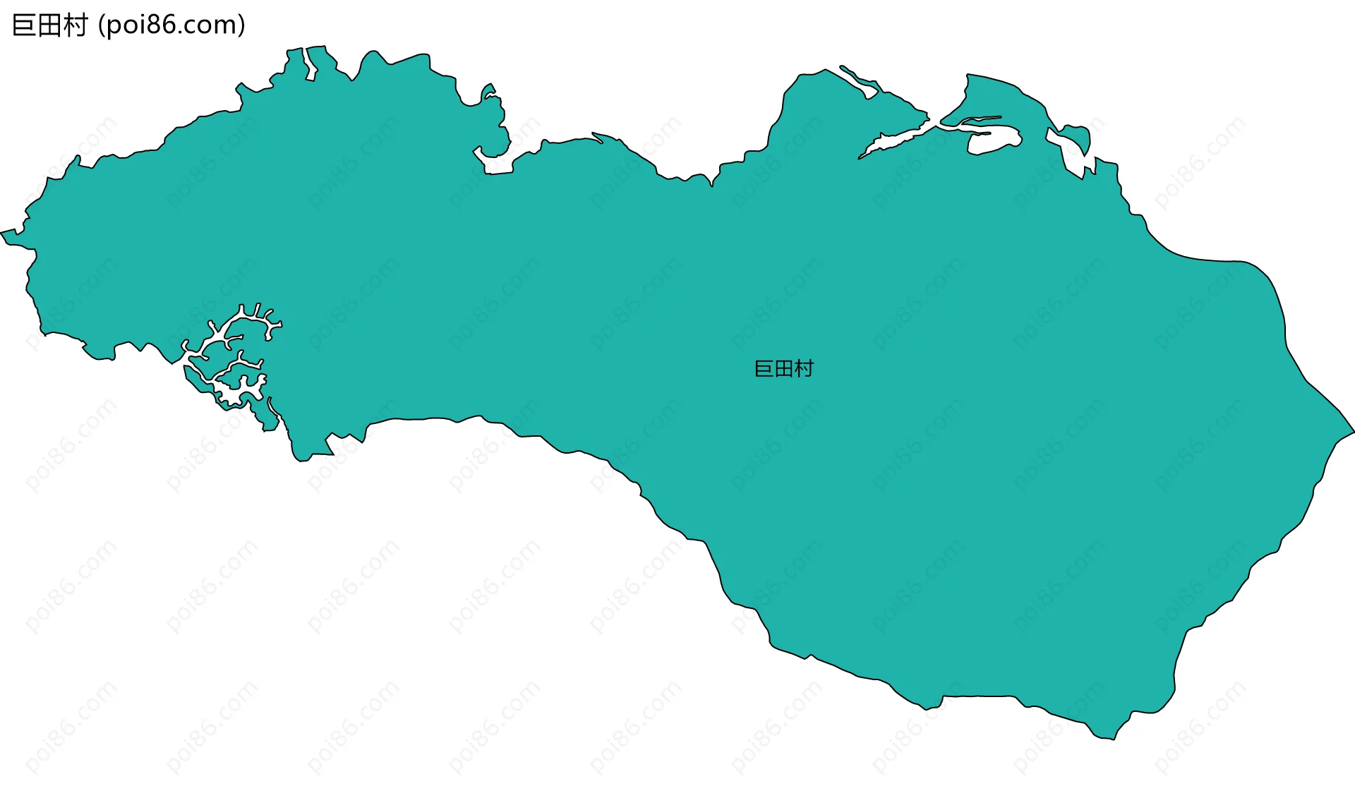 巨田村边界地图