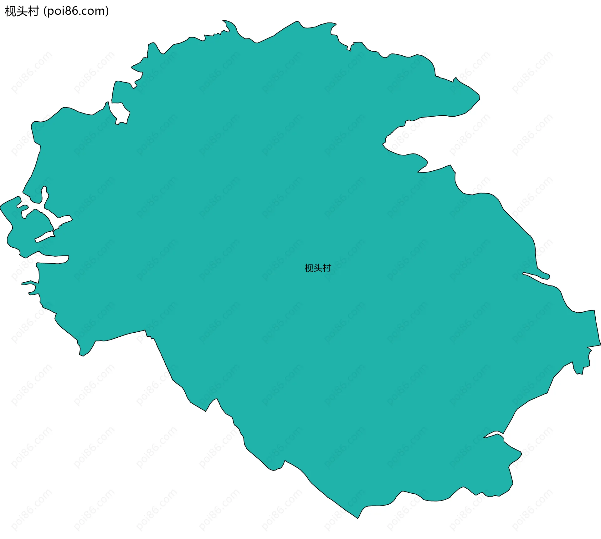 枧头村边界地图