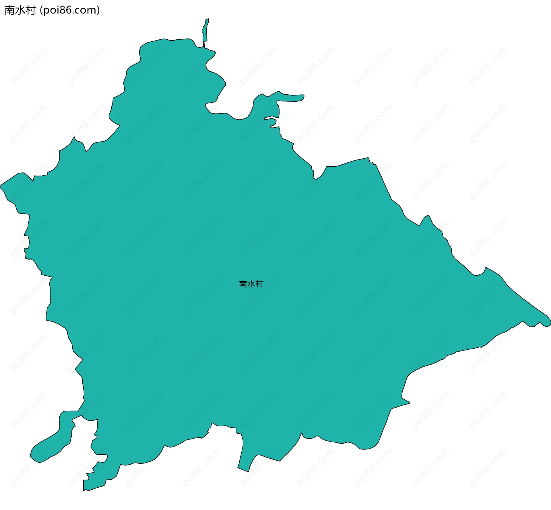 南水村边界地图