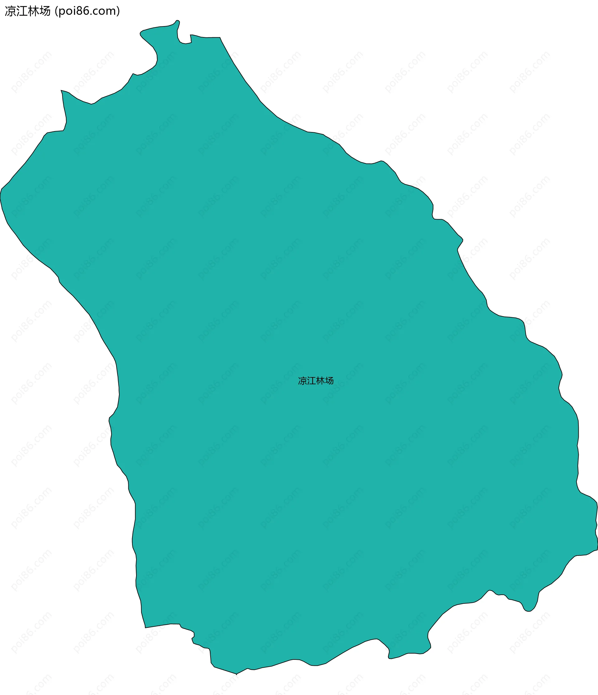 凉江林场边界地图