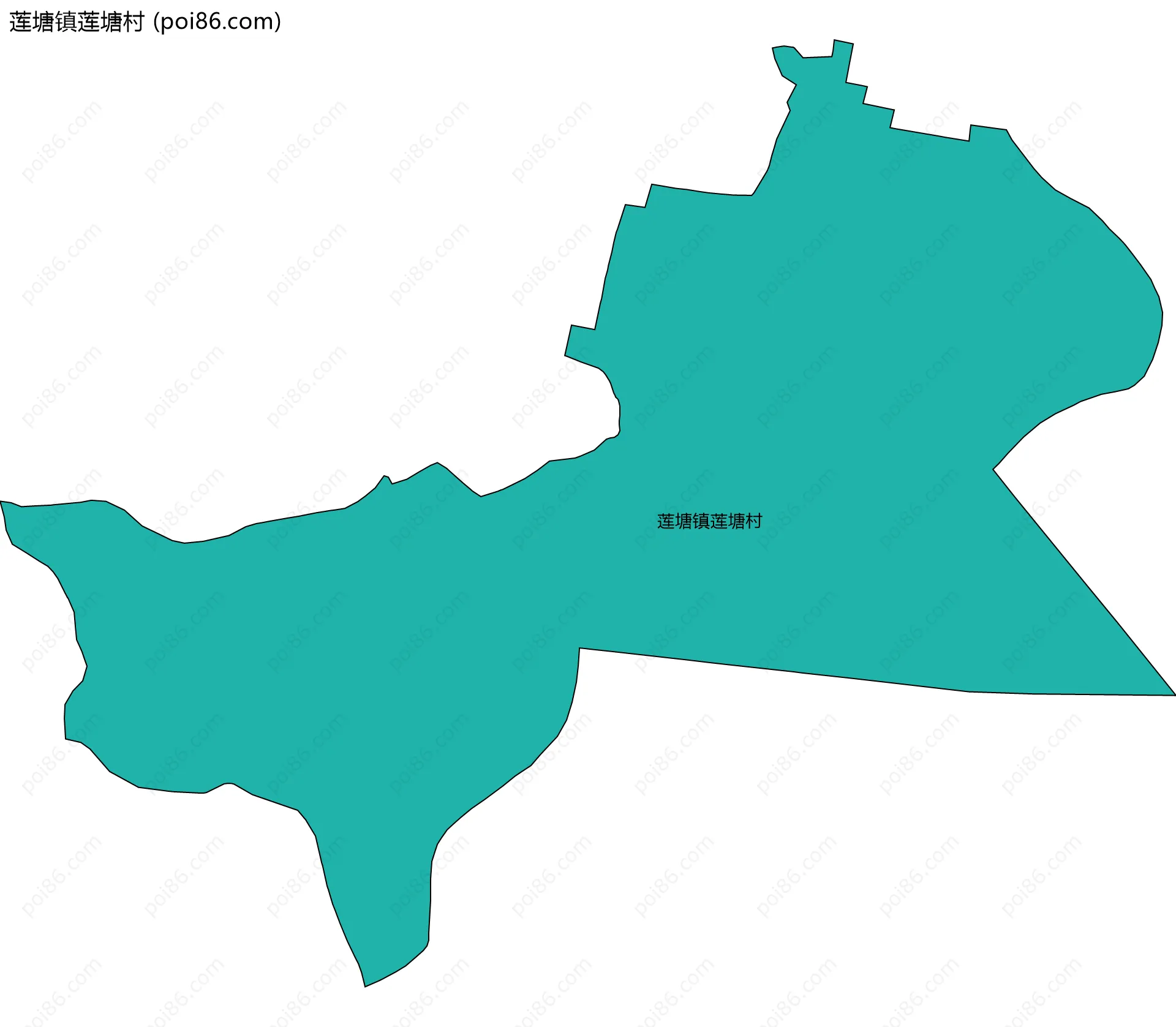 莲塘镇莲塘村边界地图