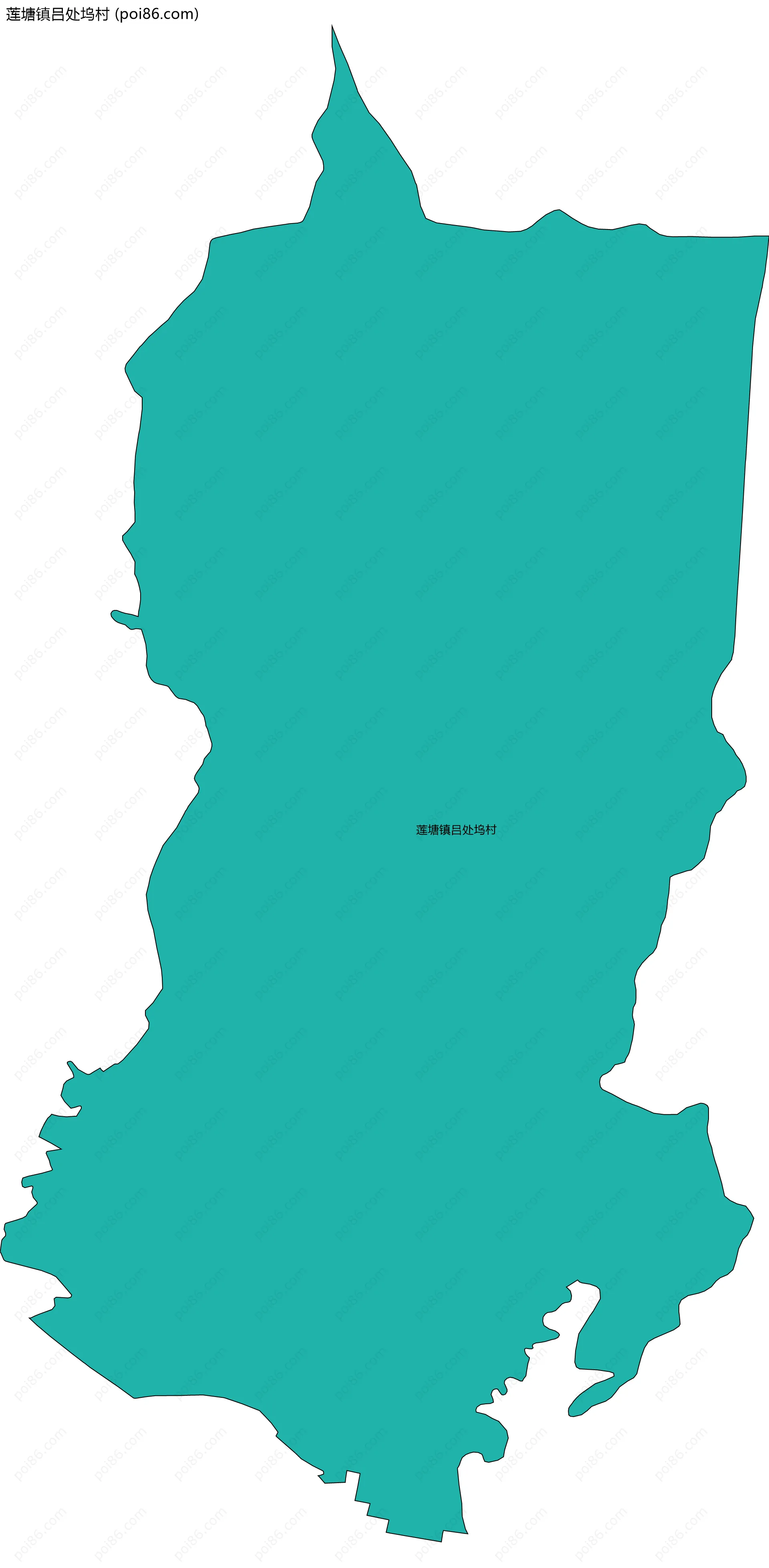 莲塘镇吕处坞村边界地图