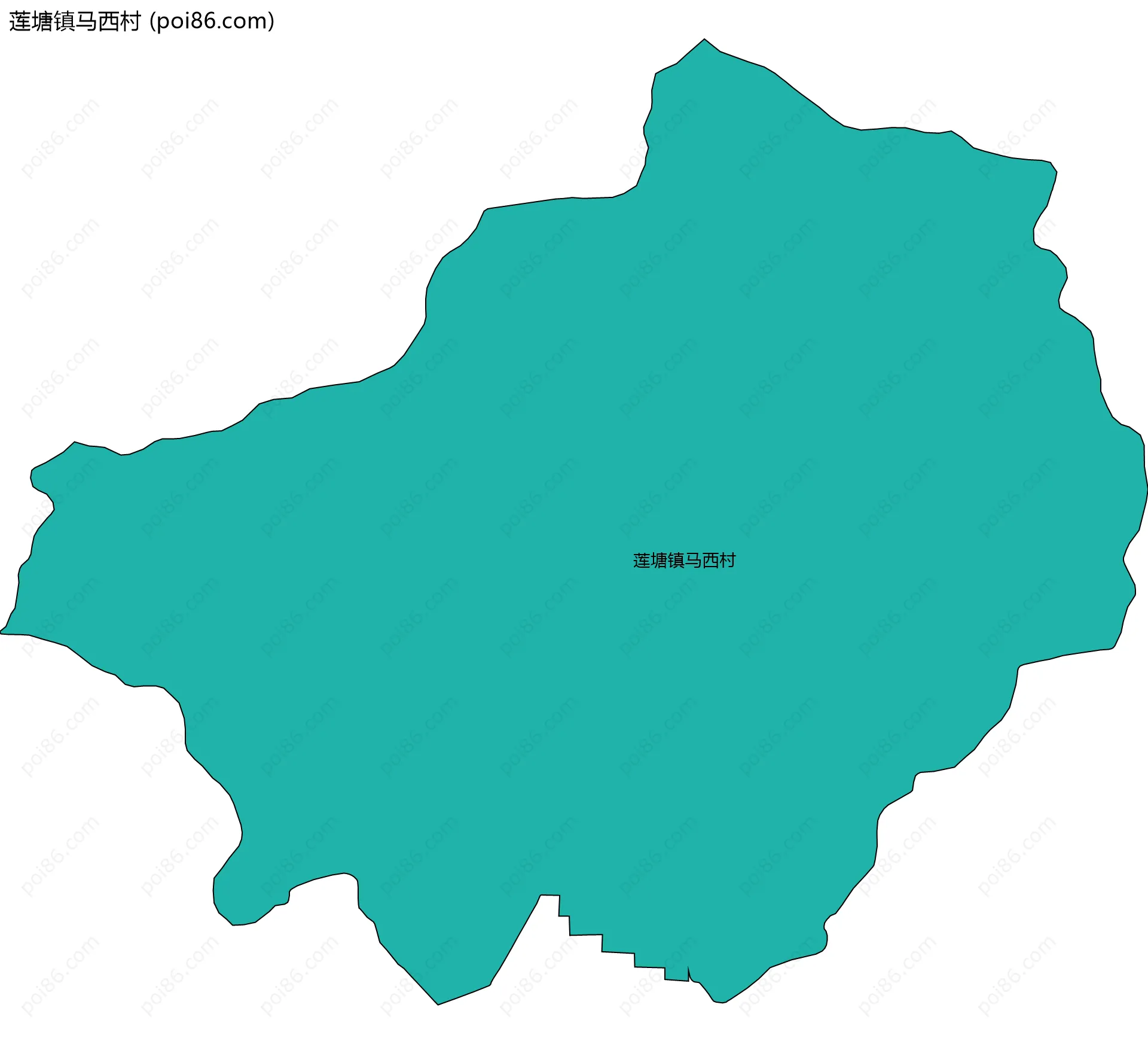 莲塘镇马西村边界地图