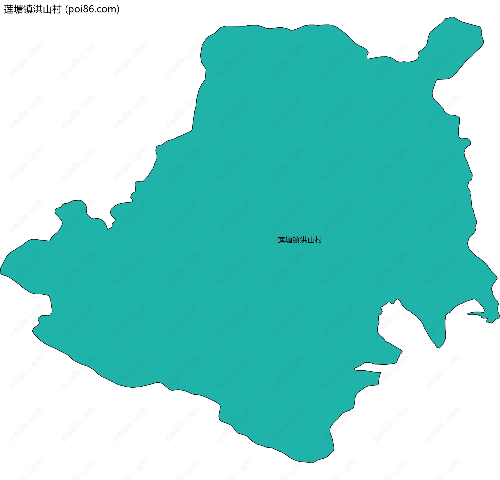 莲塘镇洪山村边界地图