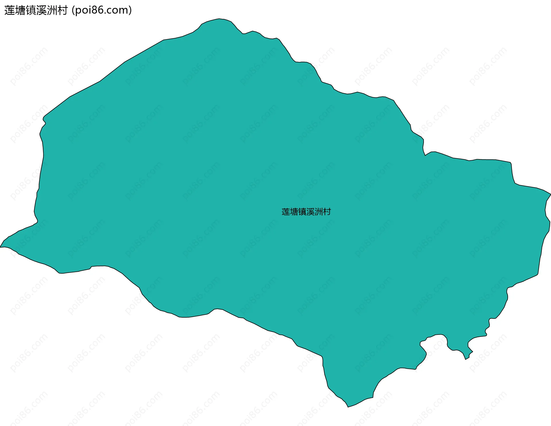 莲塘镇溪洲村边界地图