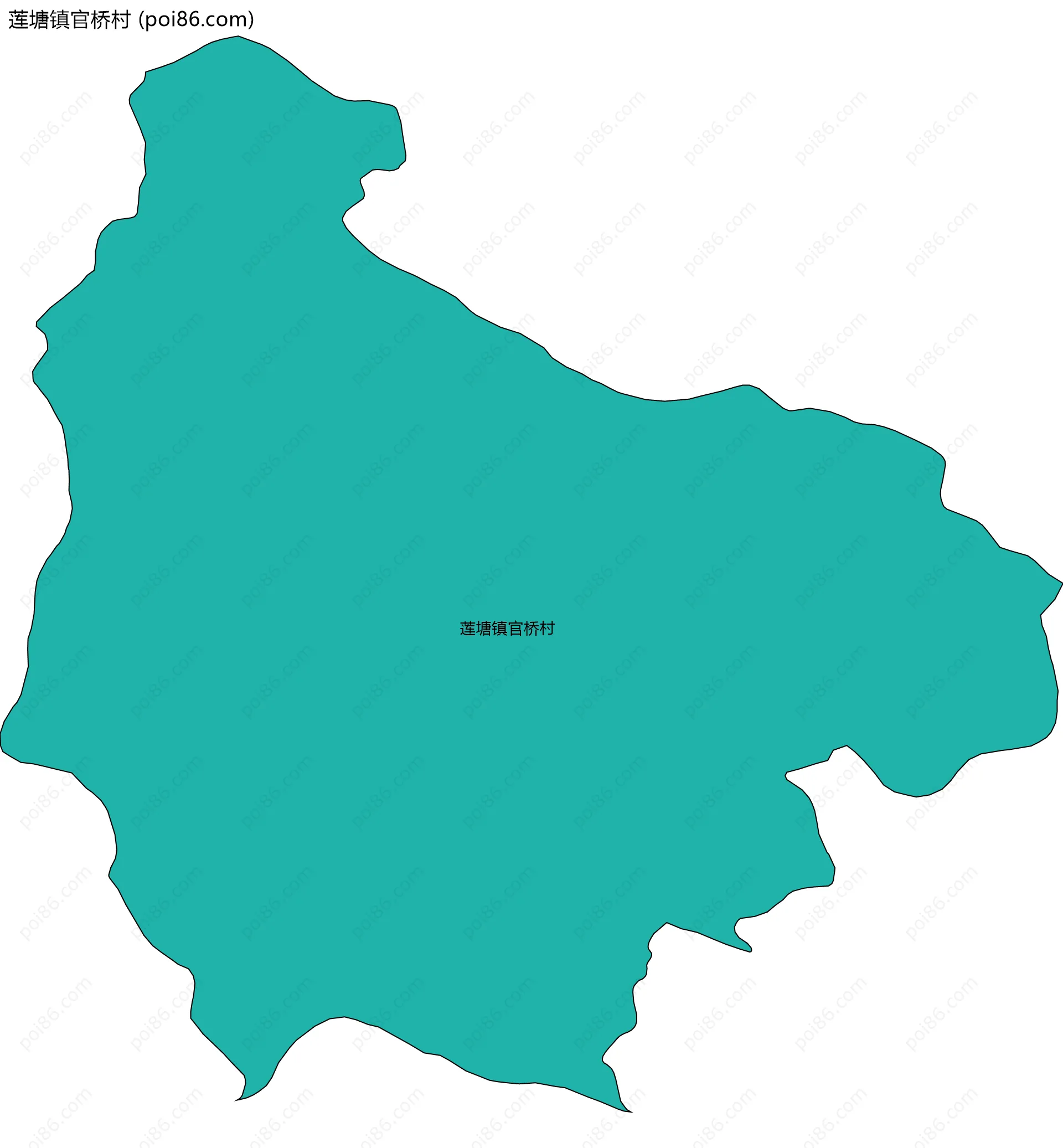 莲塘镇官桥村边界地图