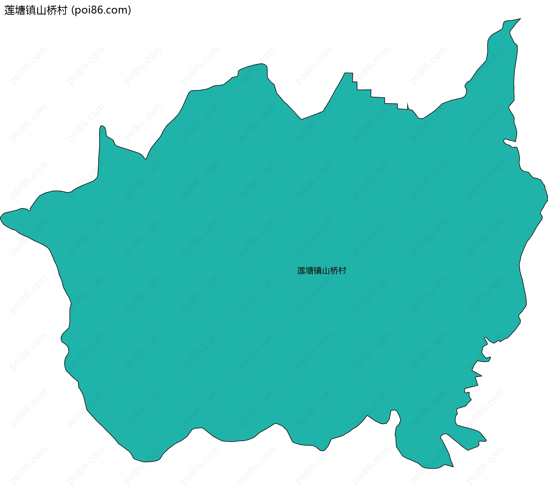 莲塘镇山桥村边界地图