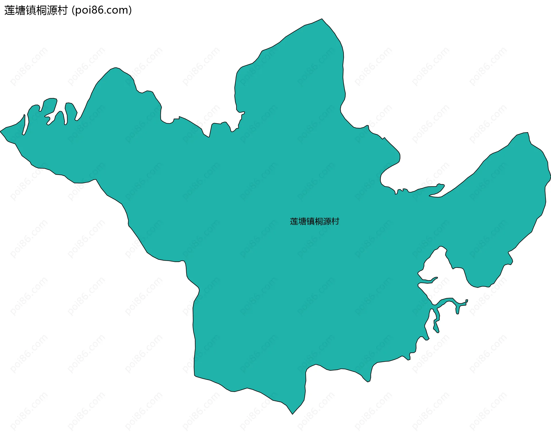 莲塘镇桐源村边界地图