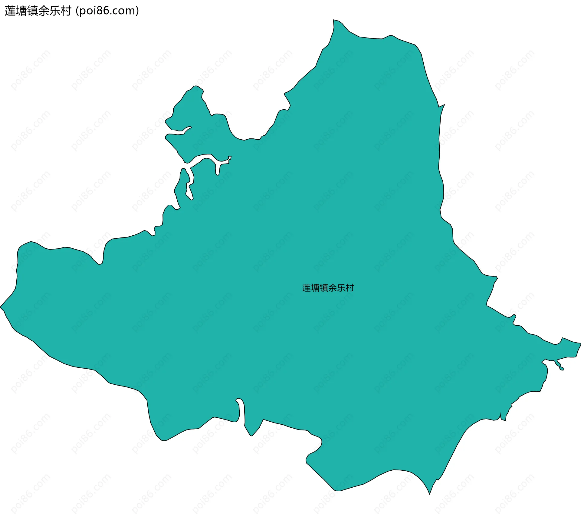 莲塘镇余乐村边界地图