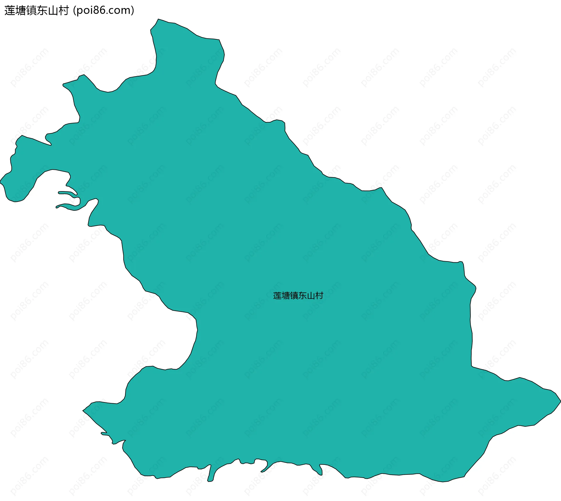 莲塘镇东山村边界地图