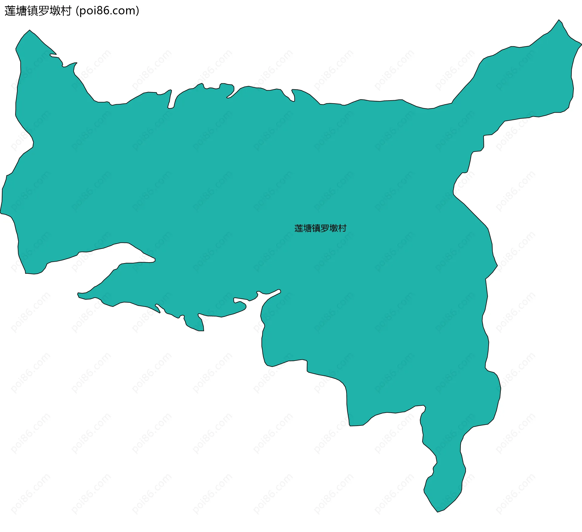 莲塘镇罗墩村边界地图