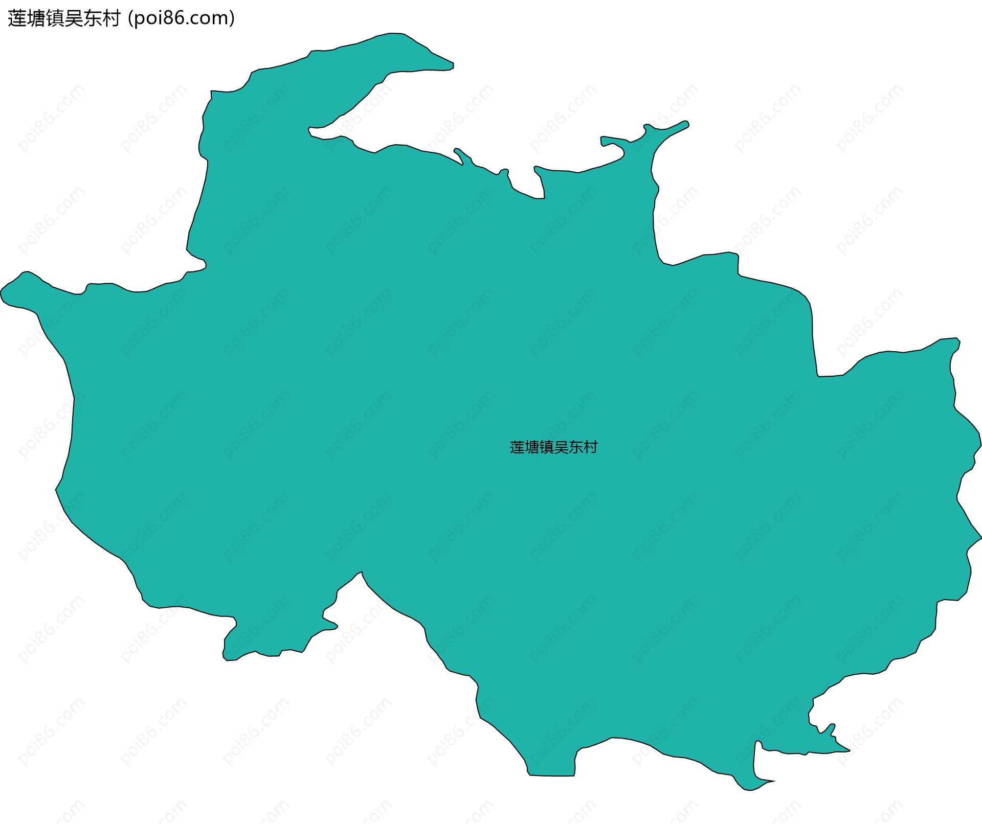 莲塘镇吴东村边界地图