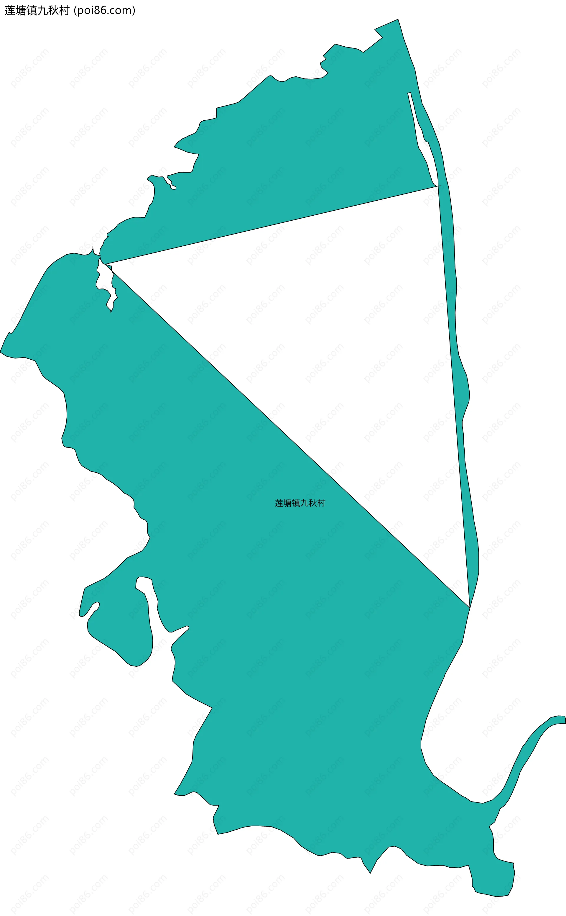 莲塘镇九秋村边界地图
