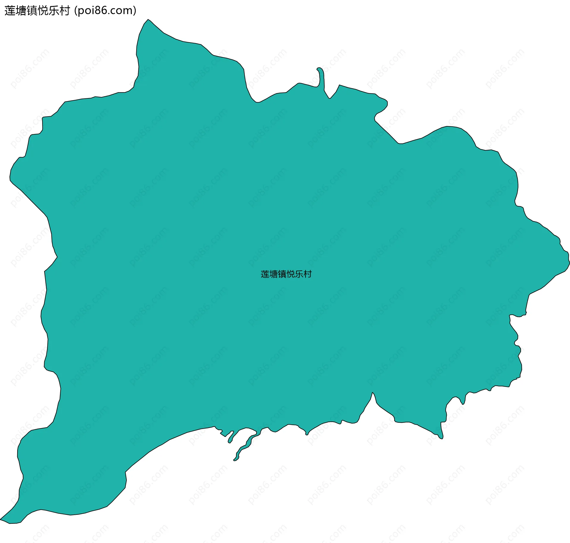 莲塘镇悦乐村边界地图