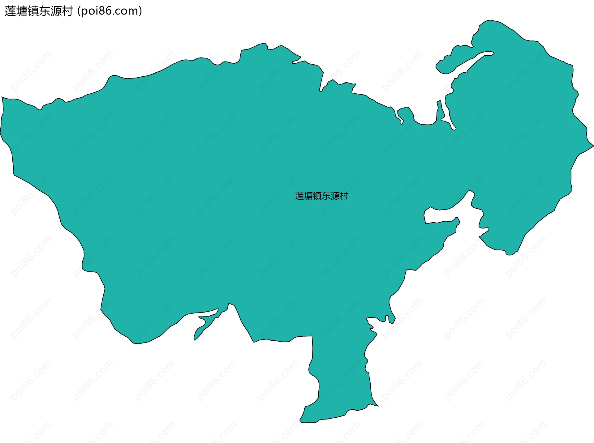 莲塘镇东源村边界地图