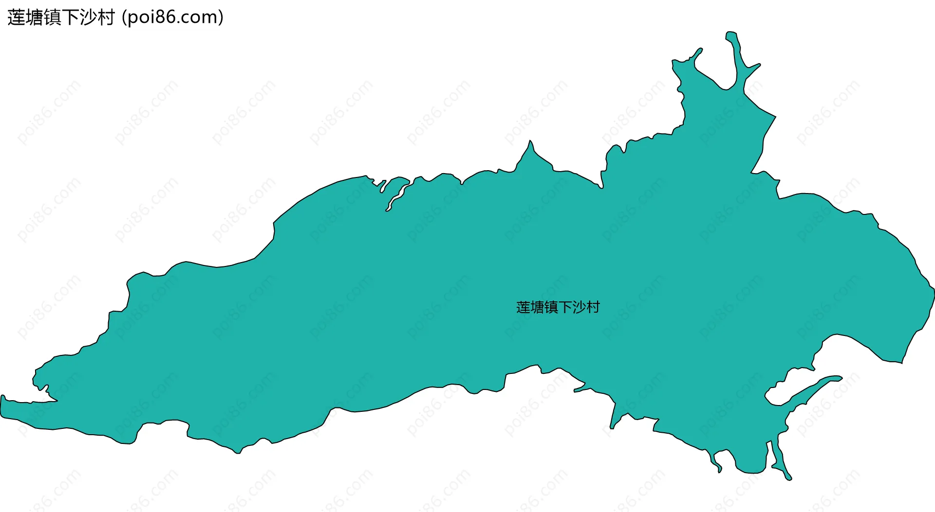 莲塘镇下沙村边界地图