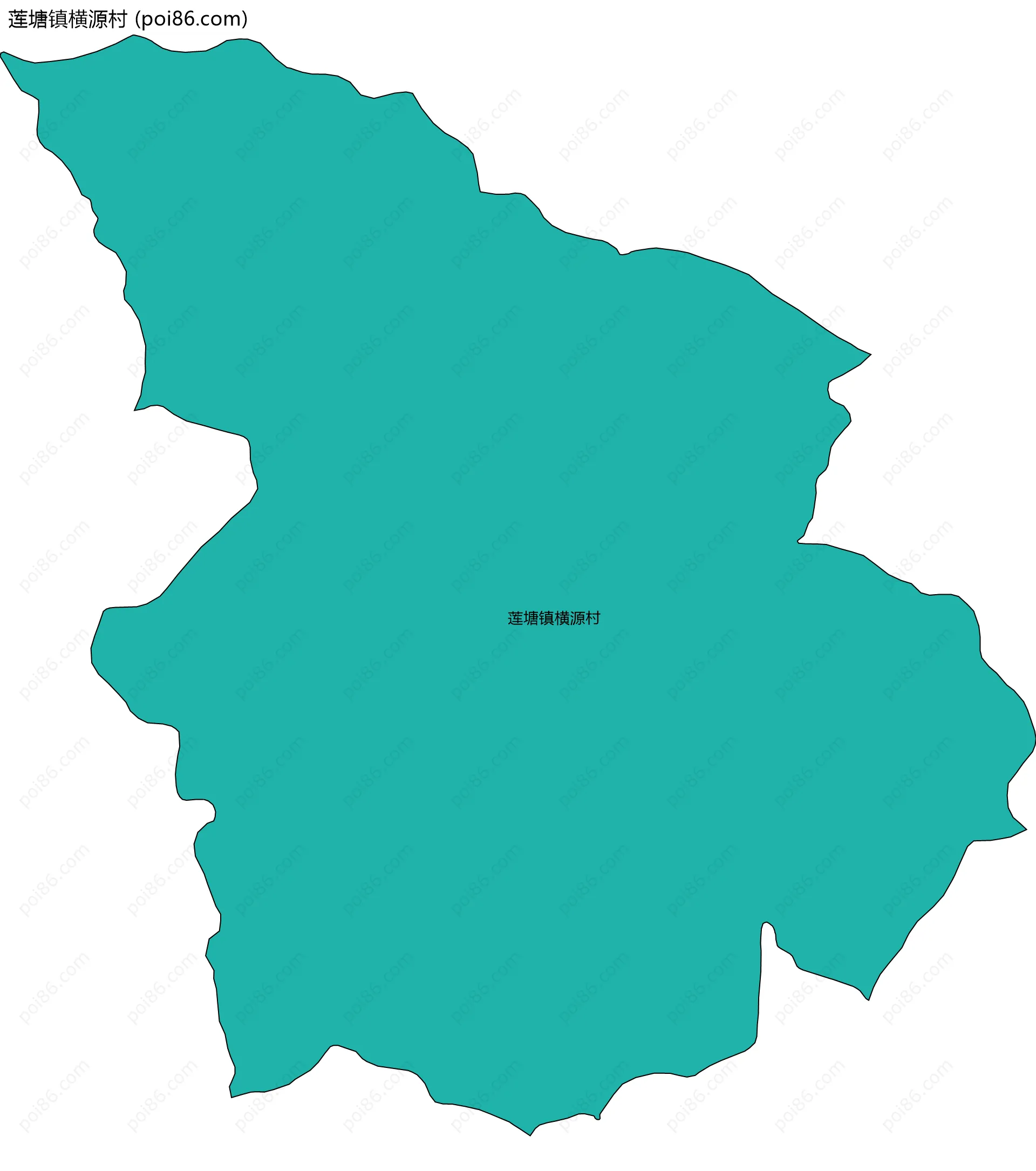 莲塘镇横源村边界地图