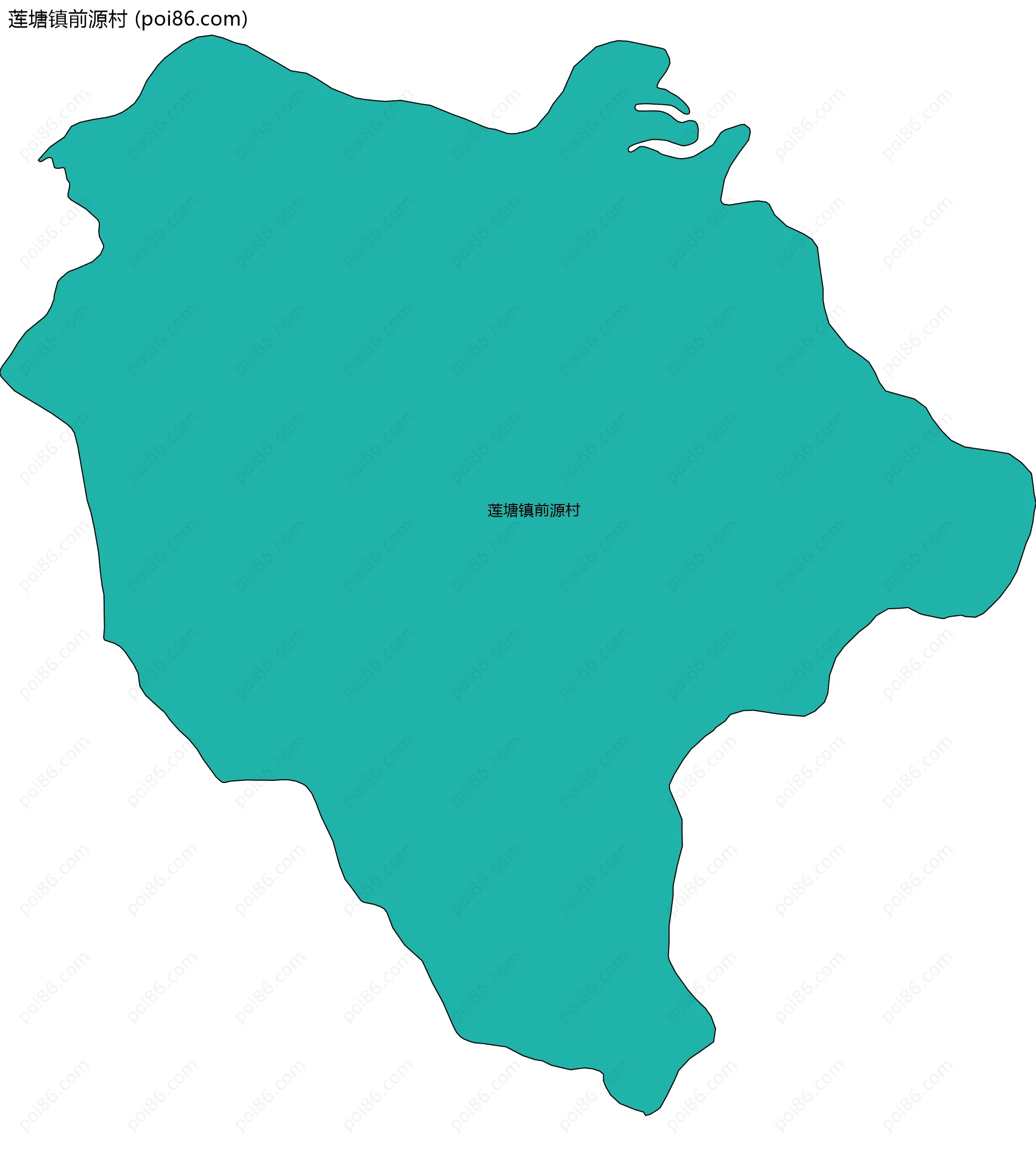 莲塘镇前源村边界地图