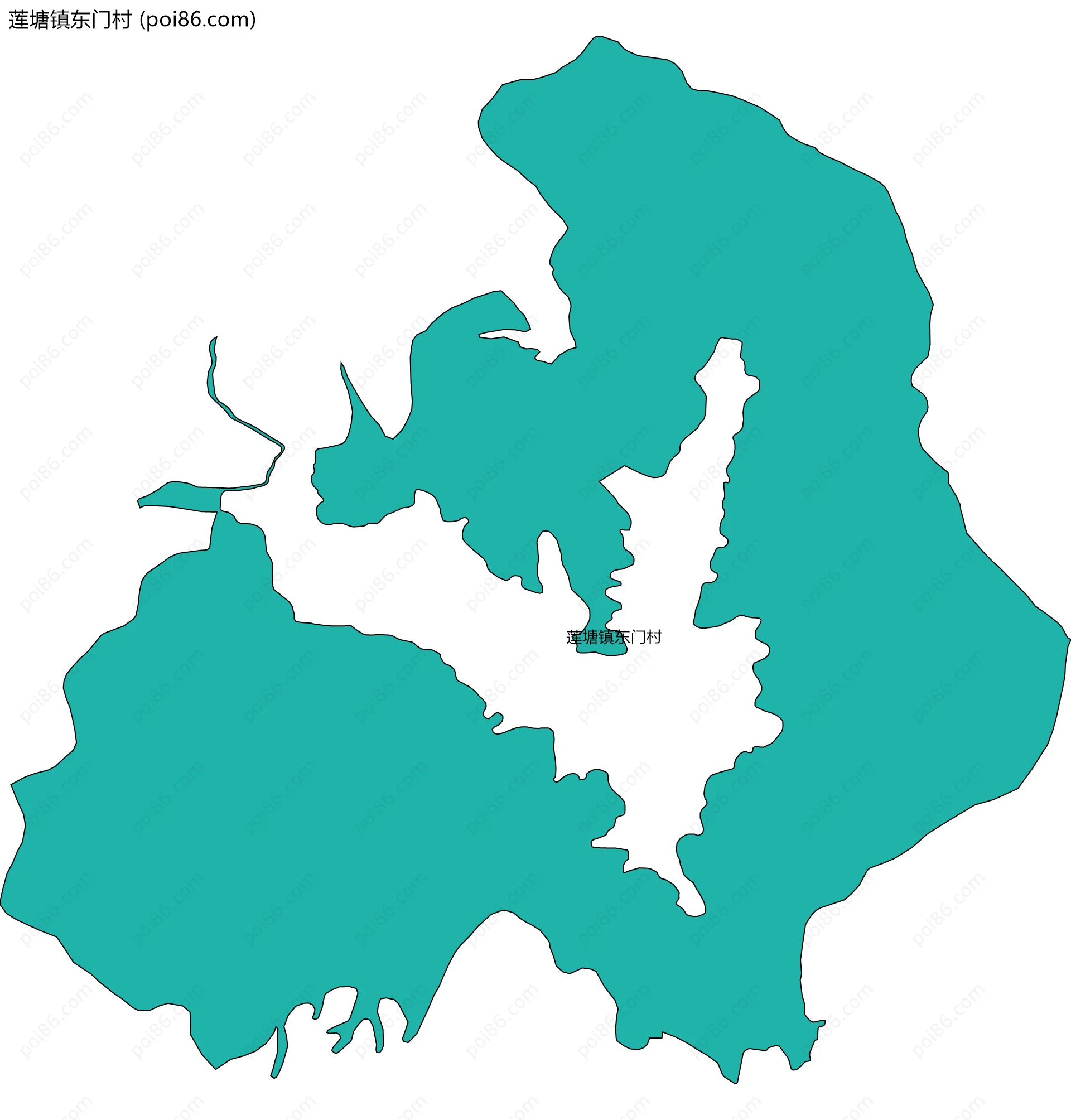 莲塘镇东门村边界地图