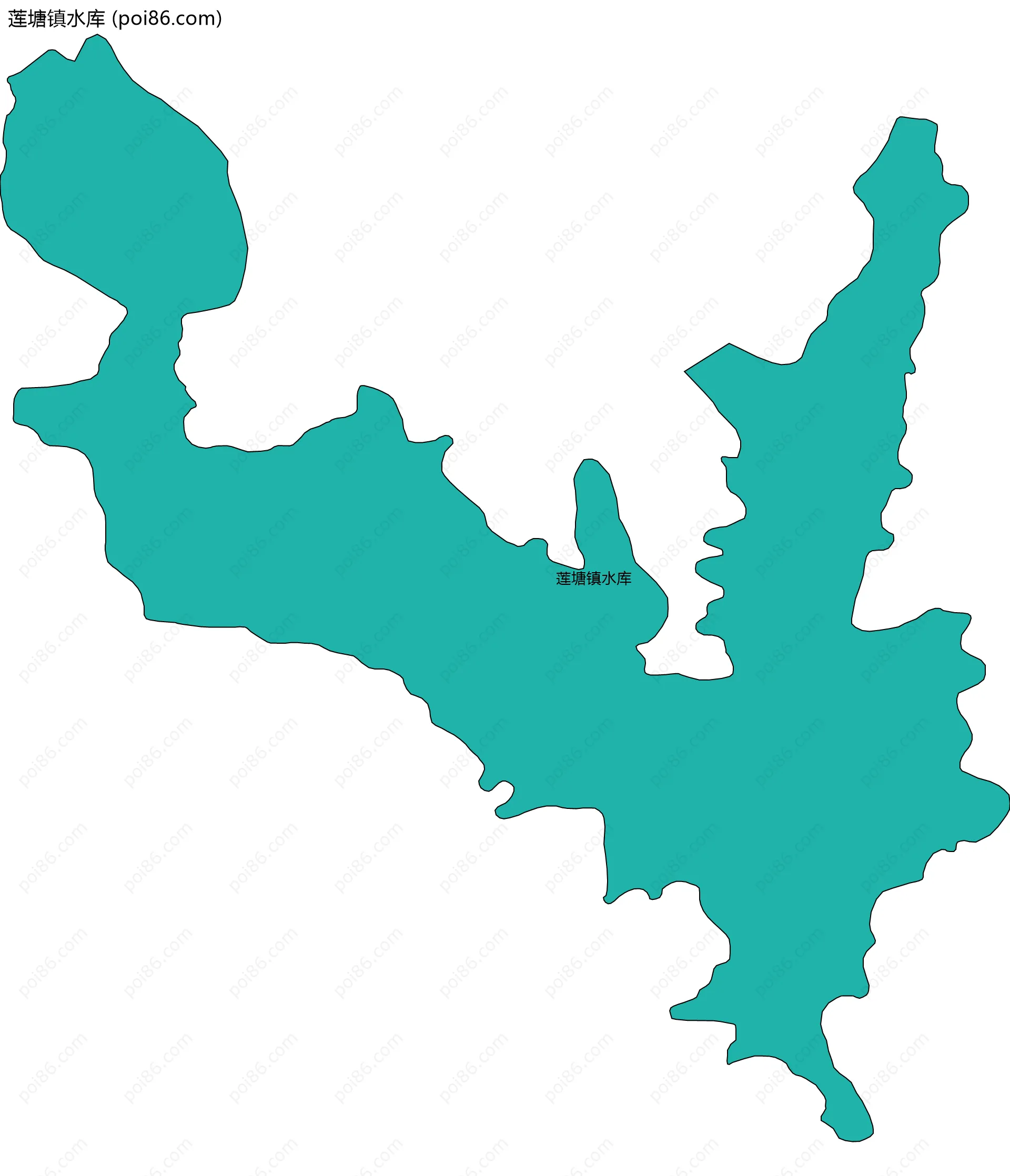 莲塘镇水库边界地图