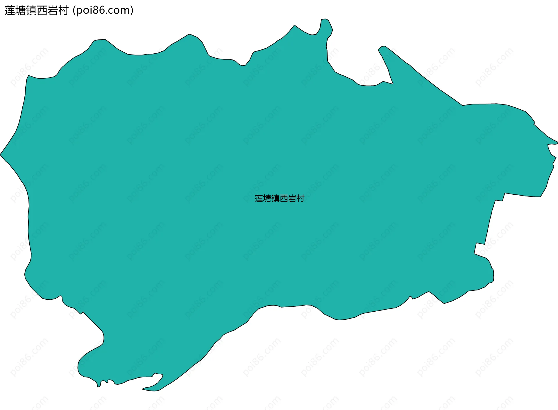 莲塘镇西岩村边界地图