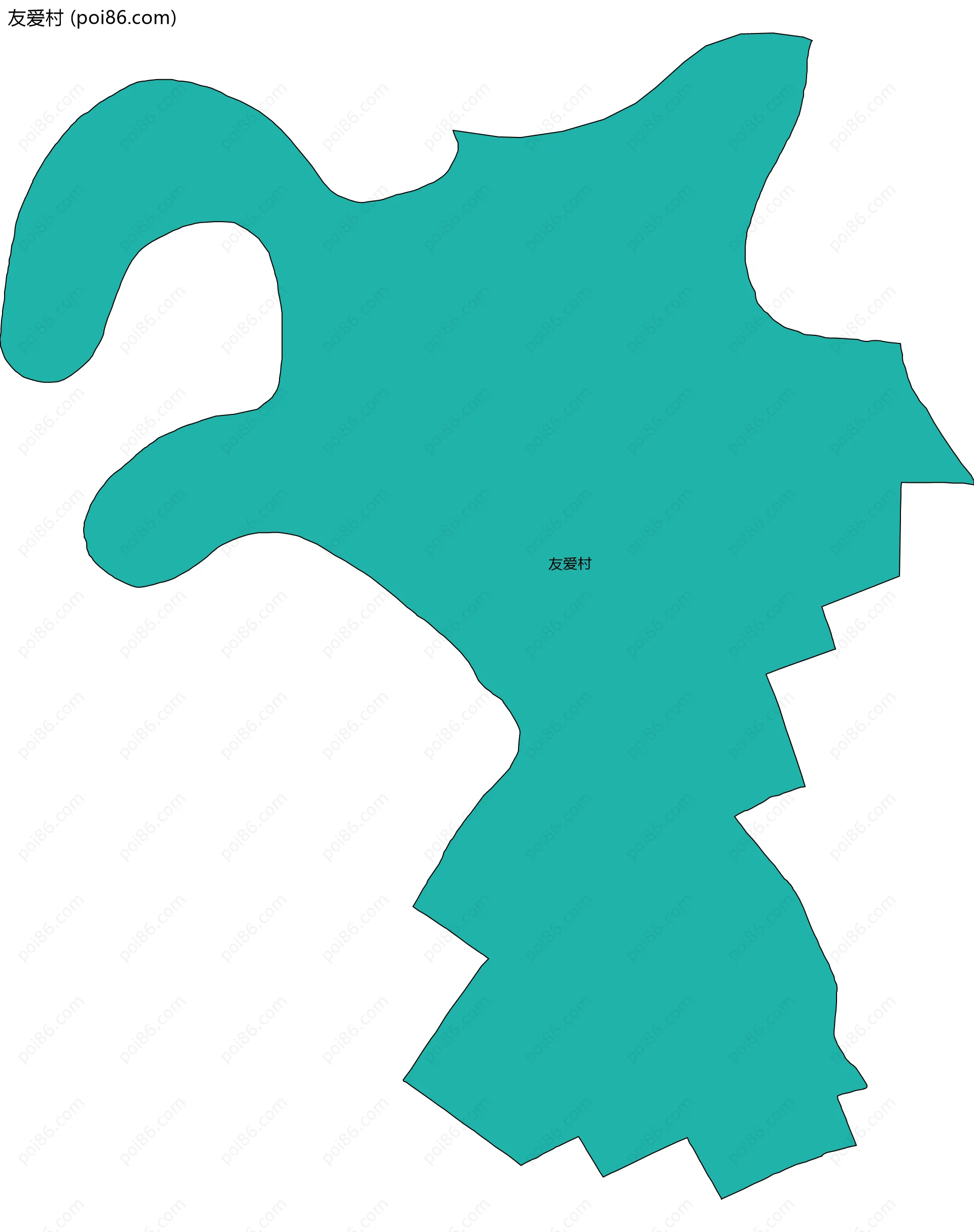 友爱村边界地图