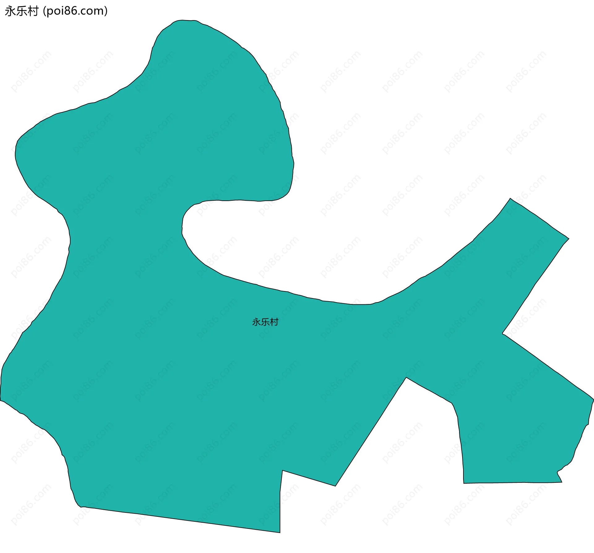 永乐村边界地图