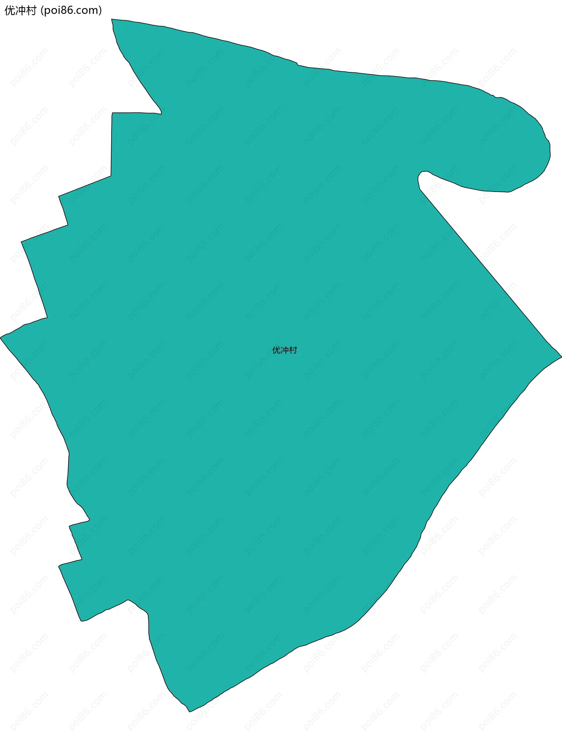 优冲村边界地图