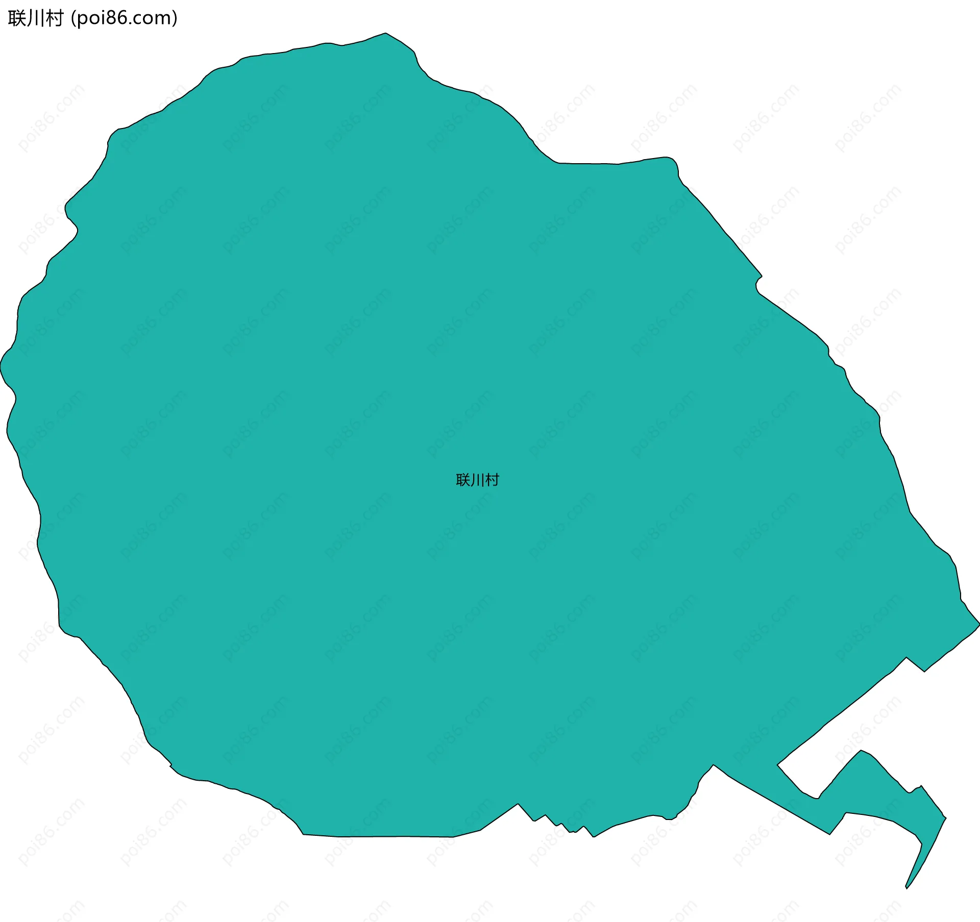 联川村边界地图