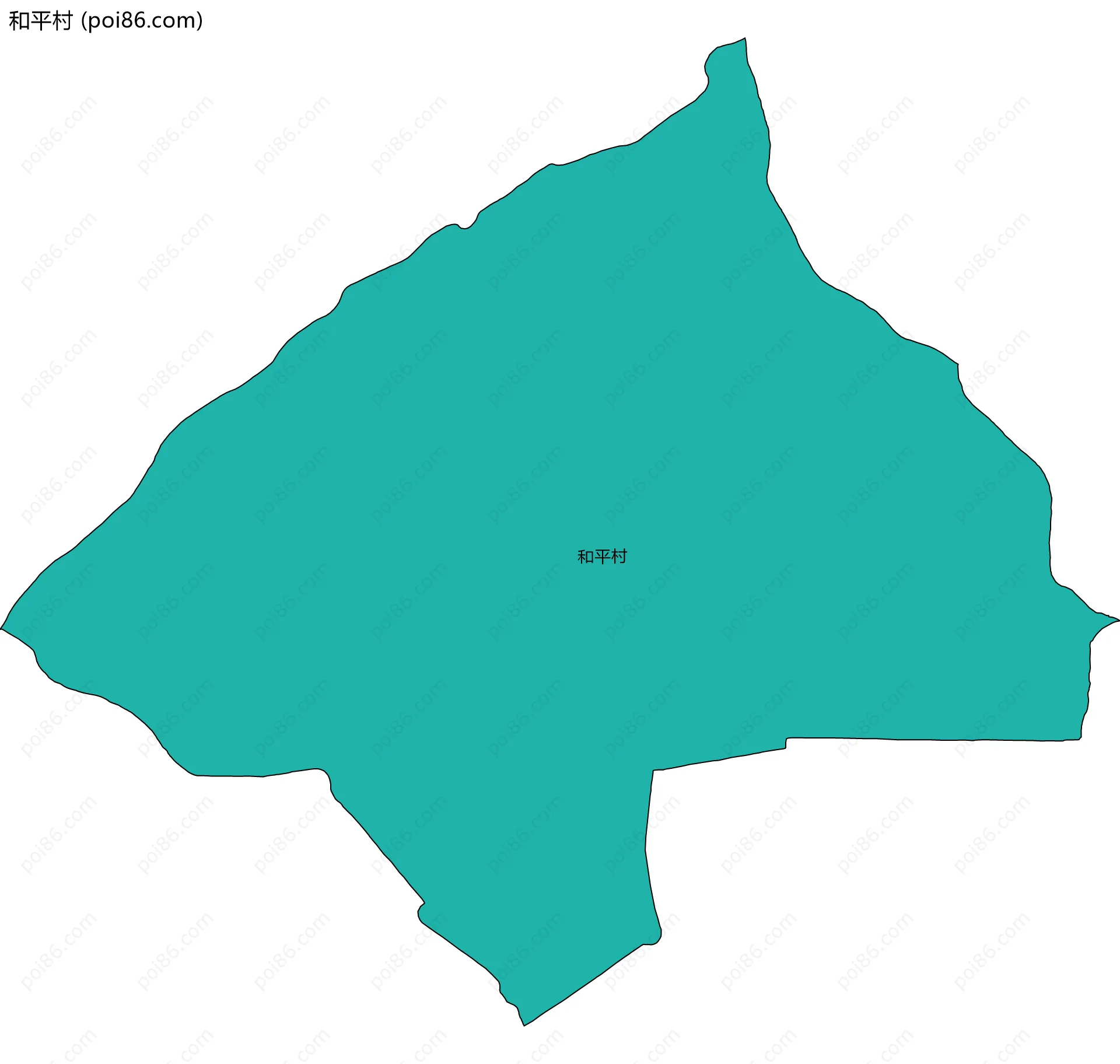 和平村边界地图