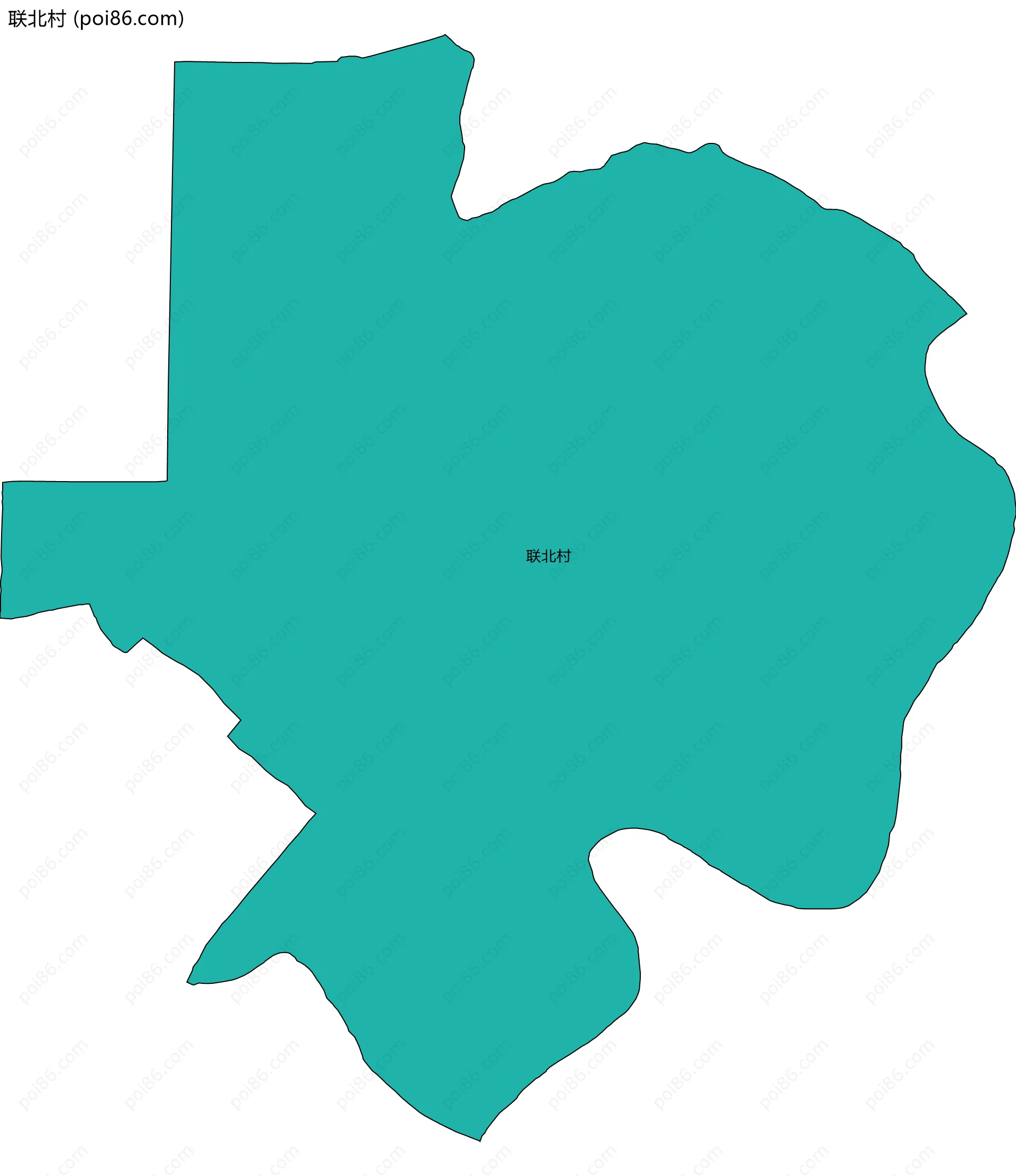 联北村边界地图