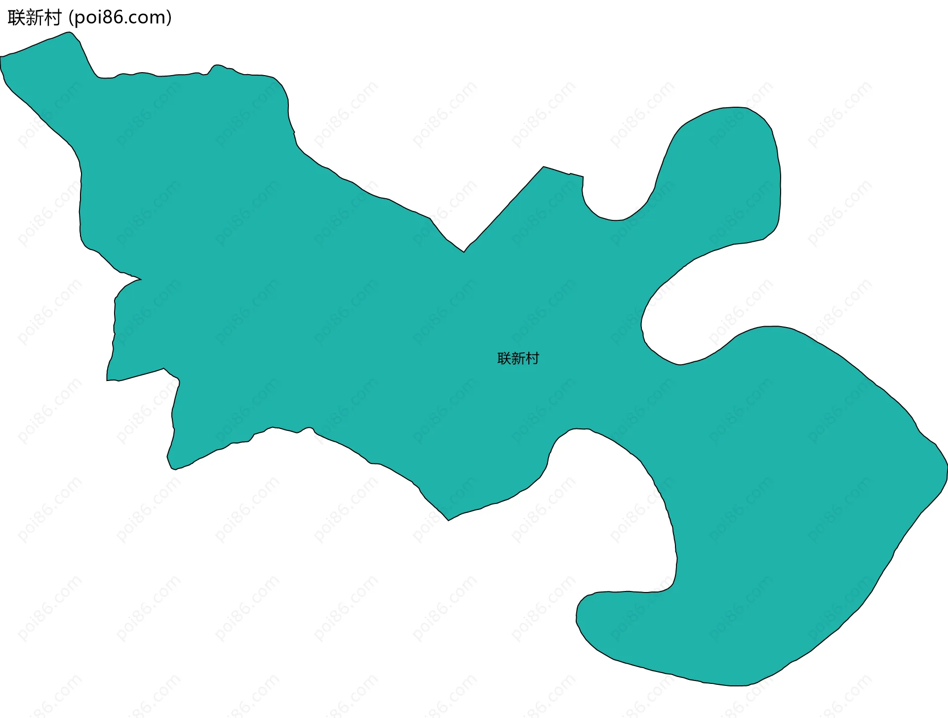 联新村边界地图