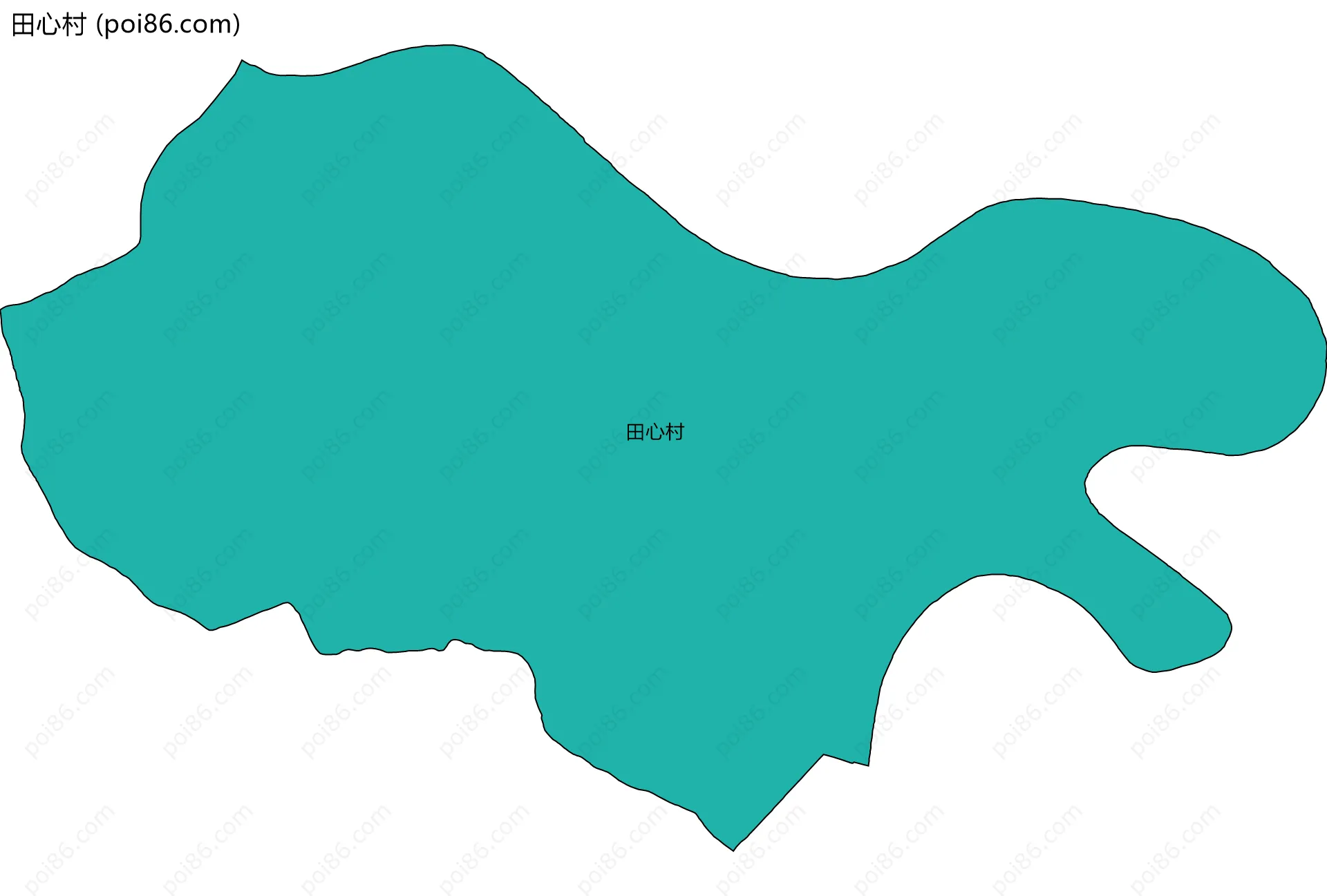 田心村边界地图