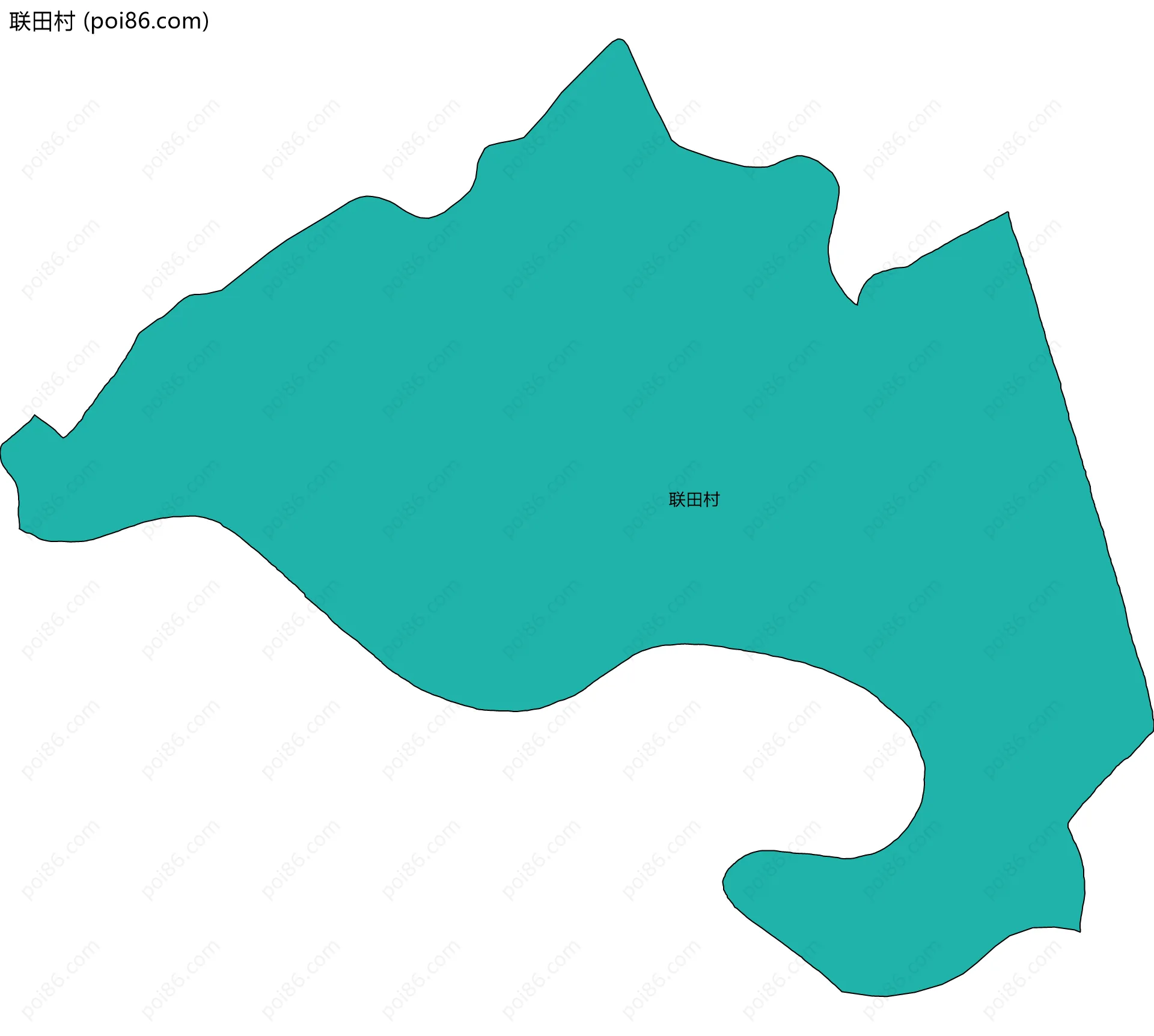 联田村边界地图