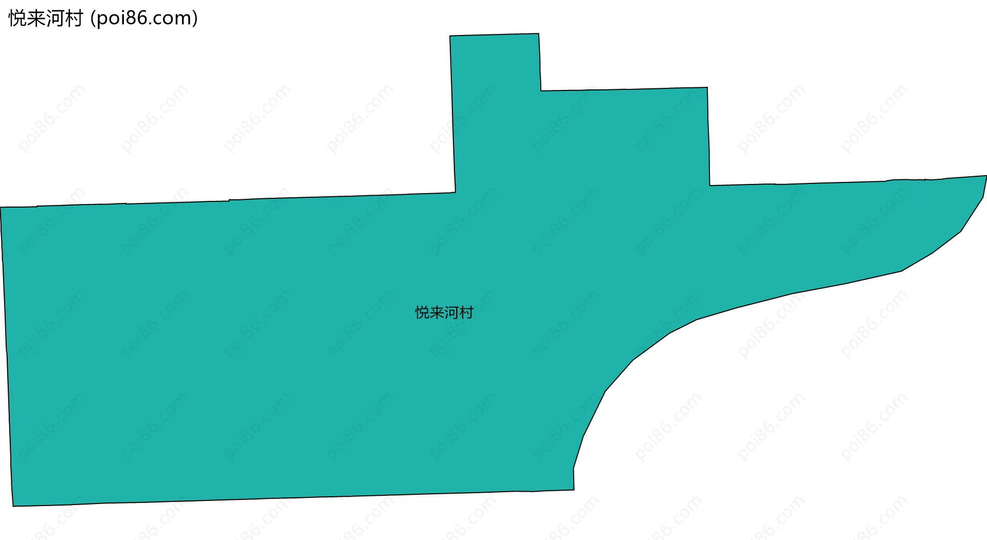 悦来河村边界地图