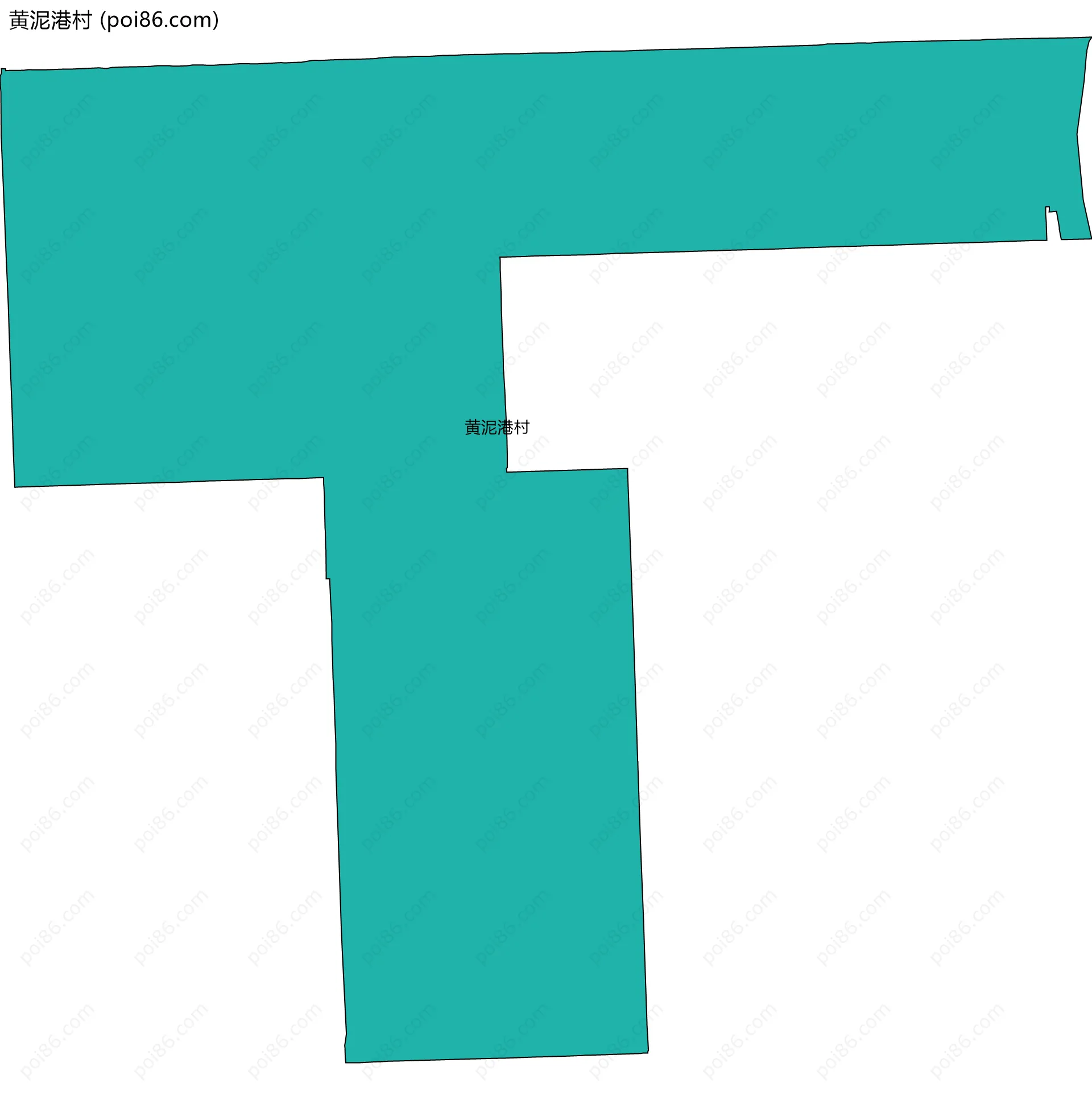 黄泥港村边界地图