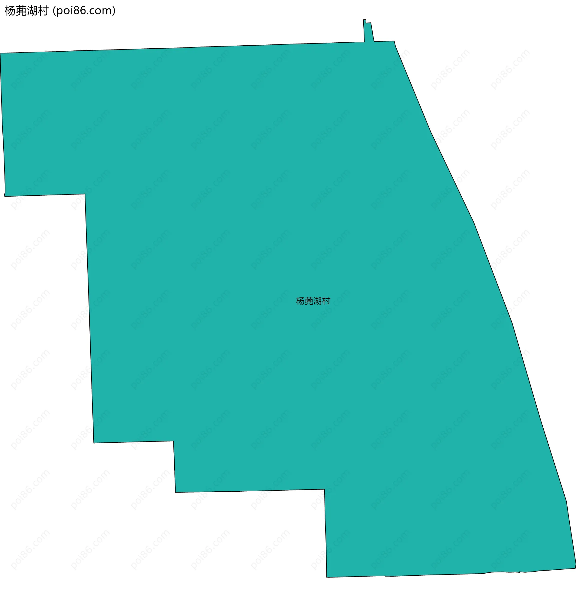 杨蔸湖村边界地图