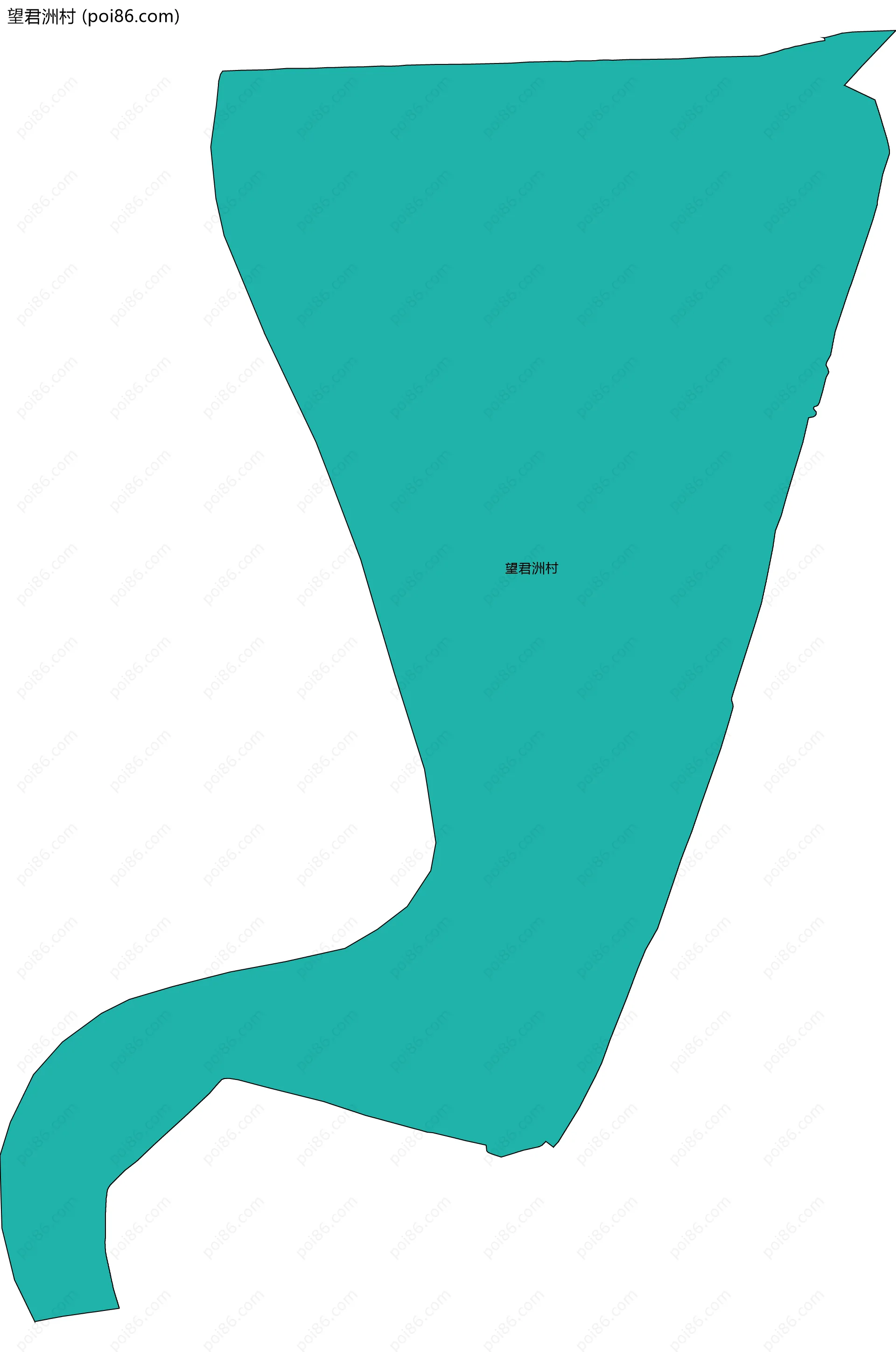 望君洲村边界地图